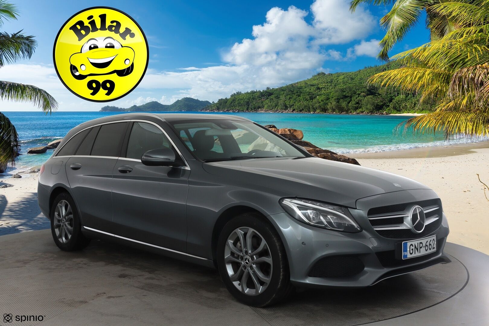 Mercedes-Benz C 2017 220d T 4MATIC 9G-Tronic *Distronic+ / Burmester / ILS-LED / P.tutkat / Navi / Puolinahat* - Kahdet renkaat aluvanteilla