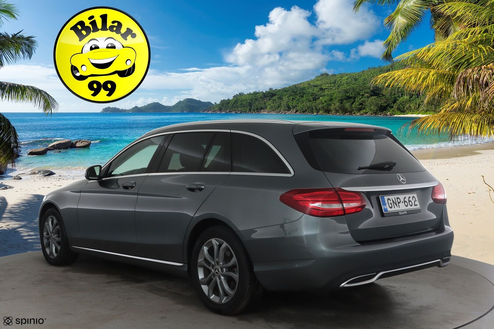 Mercedes-Benz C 2017 220d T 4MATIC 9G-Tronic *Distronic+ / Burmester / ILS-LED / P.tutkat / Navi / Puolinahat* - Kahdet renkaat aluvanteilla