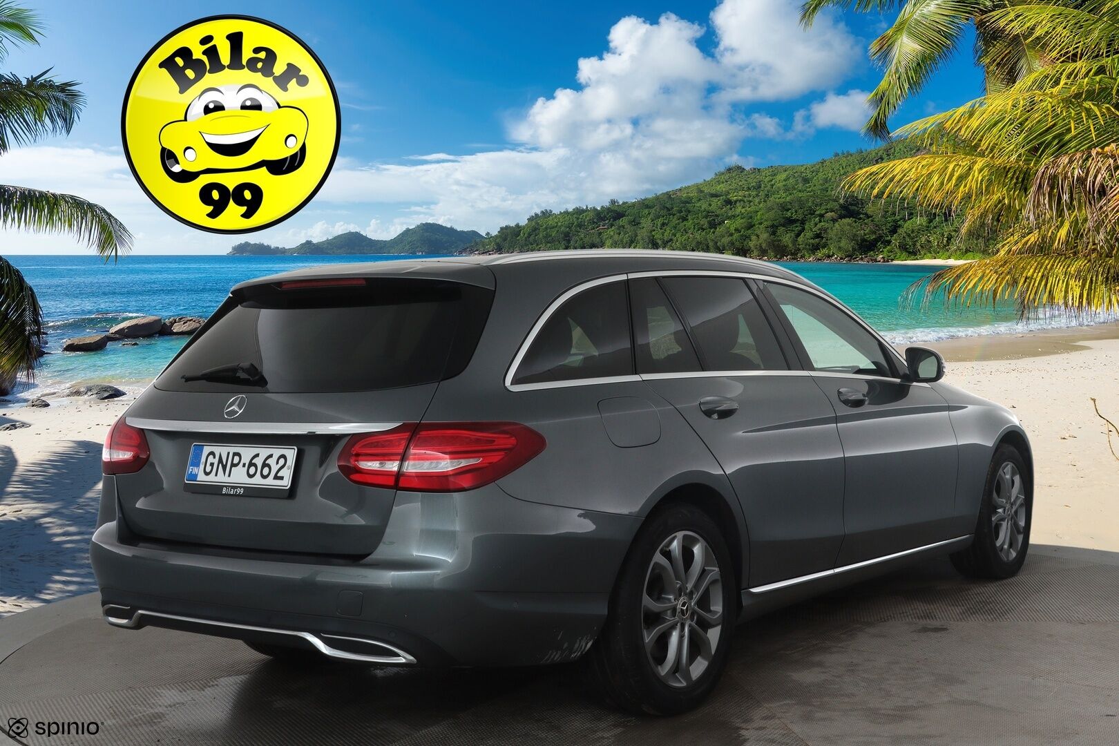 Mercedes-Benz C 2017 220d T 4MATIC 9G-Tronic *Distronic+ / Burmester / ILS-LED / P.tutkat / Navi / Puolinahat* - Kahdet renkaat aluvanteilla