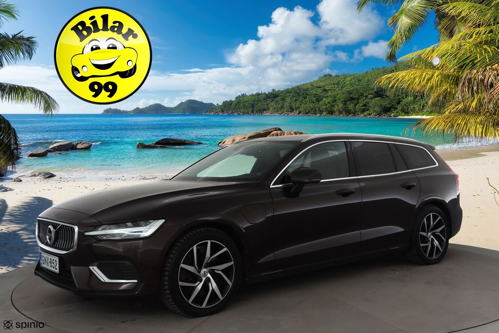 Volvo V60 2020 T8 TwE AWD Inscription aut * ACC / Webasto / Koukku / LED / Ruskeat nahat / Blis / 360 ° / Apple & Android * - Akku kuntotarkastettu / Merkkihuollettu / Kahdet renkaat 