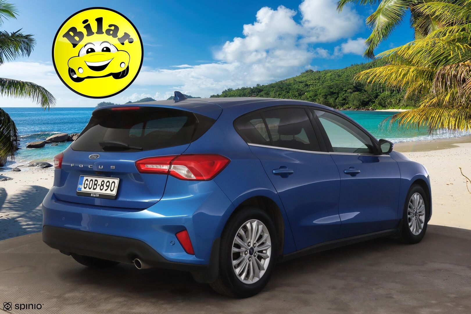 Ford Focus 2020 1,0 EcoBoost 125hv A8 Titanium 5-ovinen - 2.om Suomi-auto | Merkkihuollot | P.kamera | Koukku | KeyLessGo | Navi | LED 