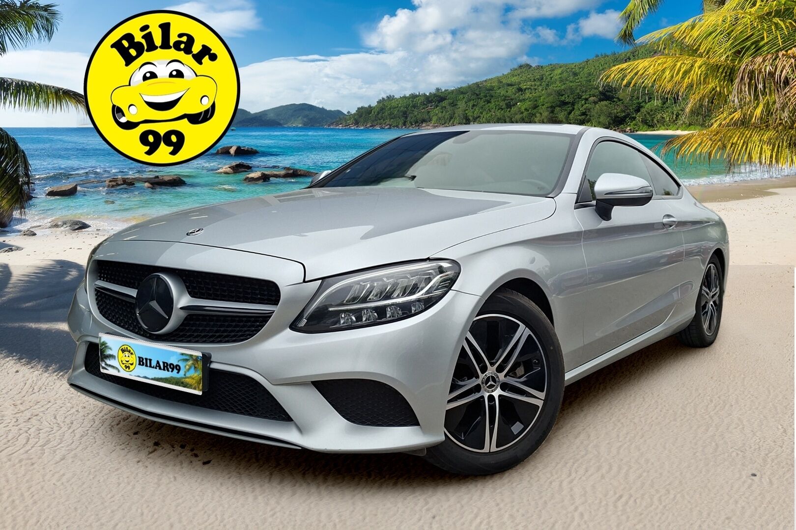 Mercedes-Benz C 2020 200 Coupé A - | Suomi-auto | P-Kamera | Ruskeat sporttinahat / LED High Performance | Koukku |