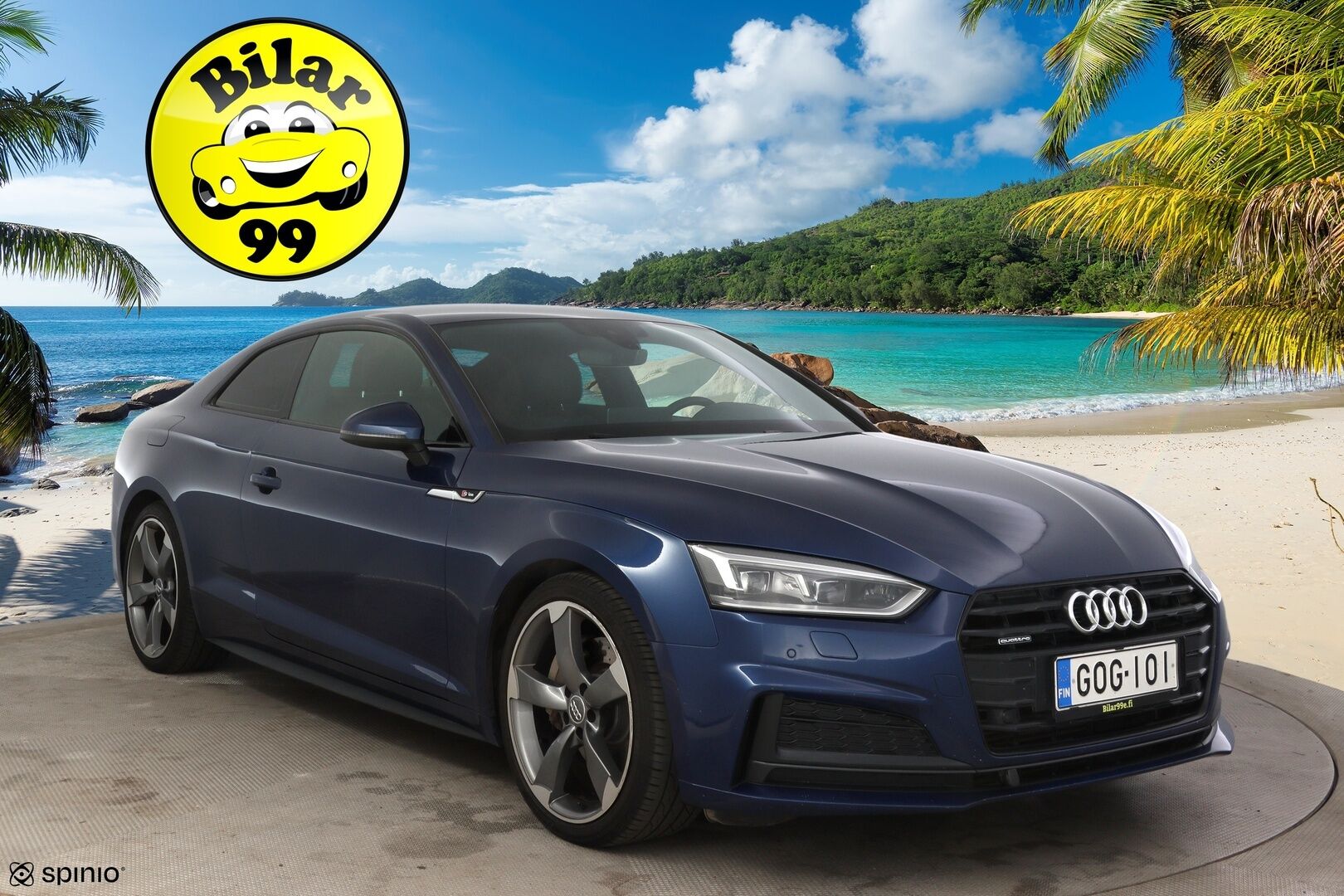 Audi A5 2017 Coupé Business Sport 2,0 TFSI 185 kW quattro  * Digimittaristo / Vakkari / S-line / Koukku / Rotor / Flat Bottom * - * Todella hieno ja harvinainen 2 ovinen coupe tarjolla! Paras väriyhdistelmä, ulko ja sisä S-Linellä! *