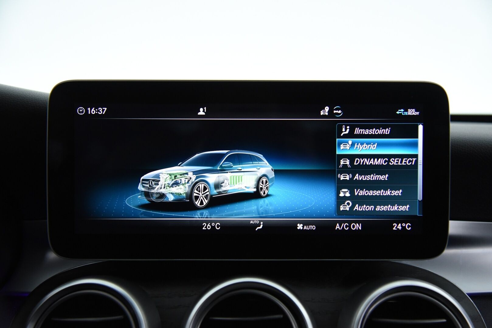 Mercedes-Benz C 2020 300 e T A Business AMG Edition EQ Power * Burmester /  P-kamera / Night paketti / LED / Ambiente * - AMG Sisä- ja ulkopaketilla / Sähk. takaluukku / Apple & Android 