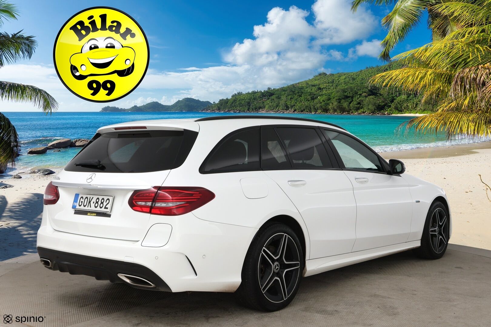 Mercedes-Benz C 2020 300 e T A Business AMG Edition EQ Power * Burmester /  P-kamera / Night paketti / LED / Ambiente * - AMG Sisä- ja ulkopaketilla / Sähk. takaluukku / Apple & Android 