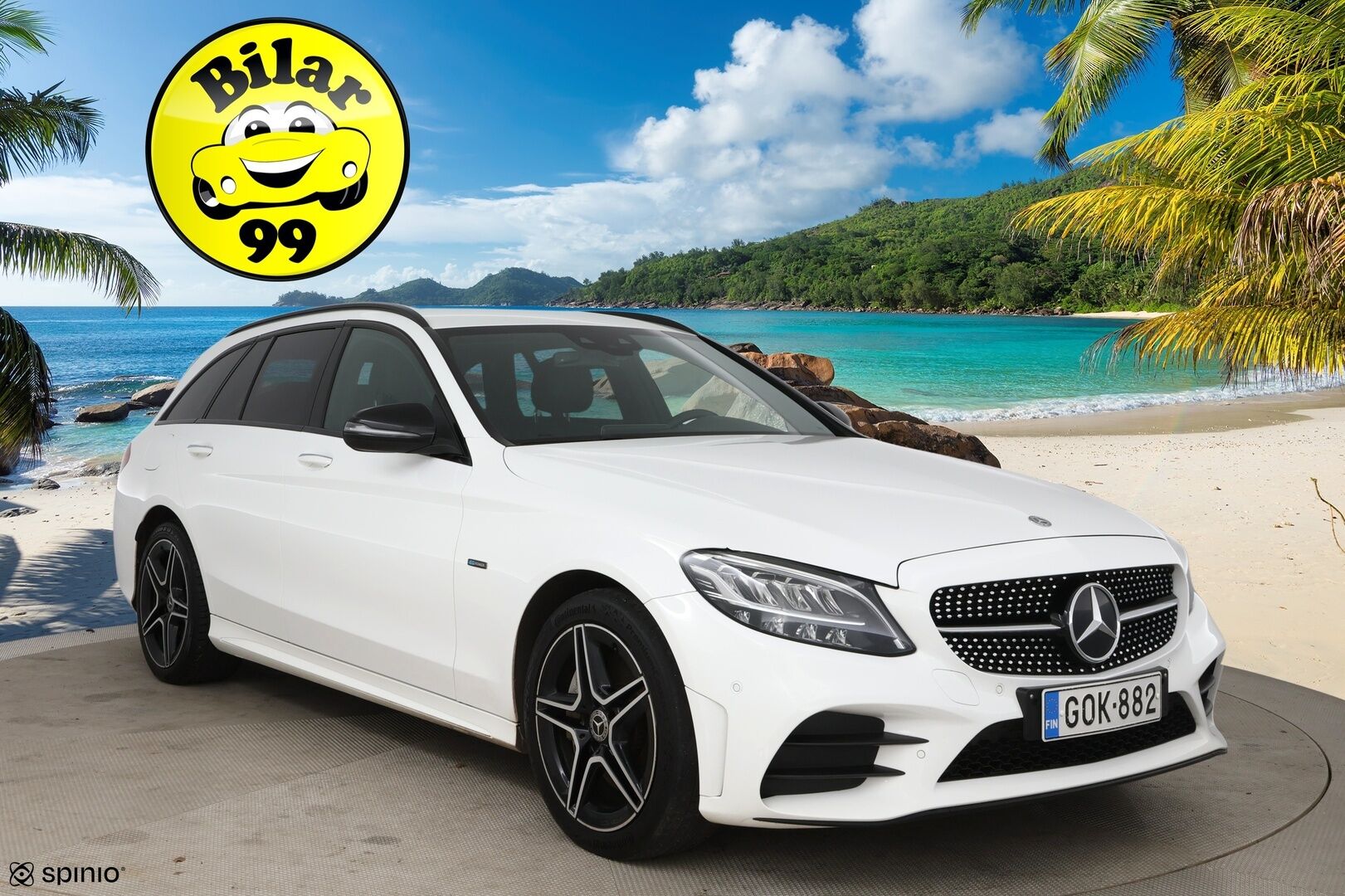 Mercedes-Benz C 2020 300 e T A Business AMG Edition EQ Power * Burmester /  P-kamera / Night paketti / LED / Ambiente * - AMG Sisä- ja ulkopaketilla / Sähk. takaluukku / Apple & Android 