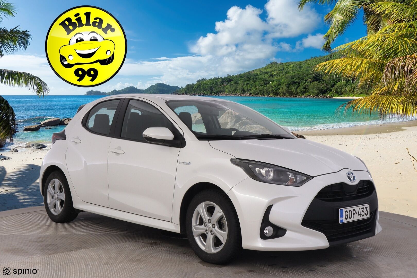 Toyota Yaris 2021 1,5 Hybrid Active * Plus paketti / ACC / Keyless Go / Navi / P. Kamera / Ratinlämmitin / Kaukovaloautomatiikka* - Helmiäisvalkoinen metalliväri / Suomi-auto / 2 Hyvät renkaat alumiiinivanteilla  / Merkkihuollettu