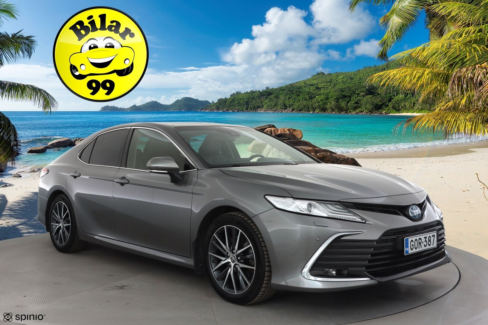 Toyota Camry 2021 2,5 Hybrid Style * ACC / Lohko+SIsä / Sähköpenkit / LED / Navi / P.kamera / Nahat / Keyless / Facelift / Ratinlämmitin * - Suomi-auto / Kahdet renkaat aluvanteilla / Merkkihuollettu - HULLUT AVAJAISHULINAT KORKOTARJOUS 3,29 %