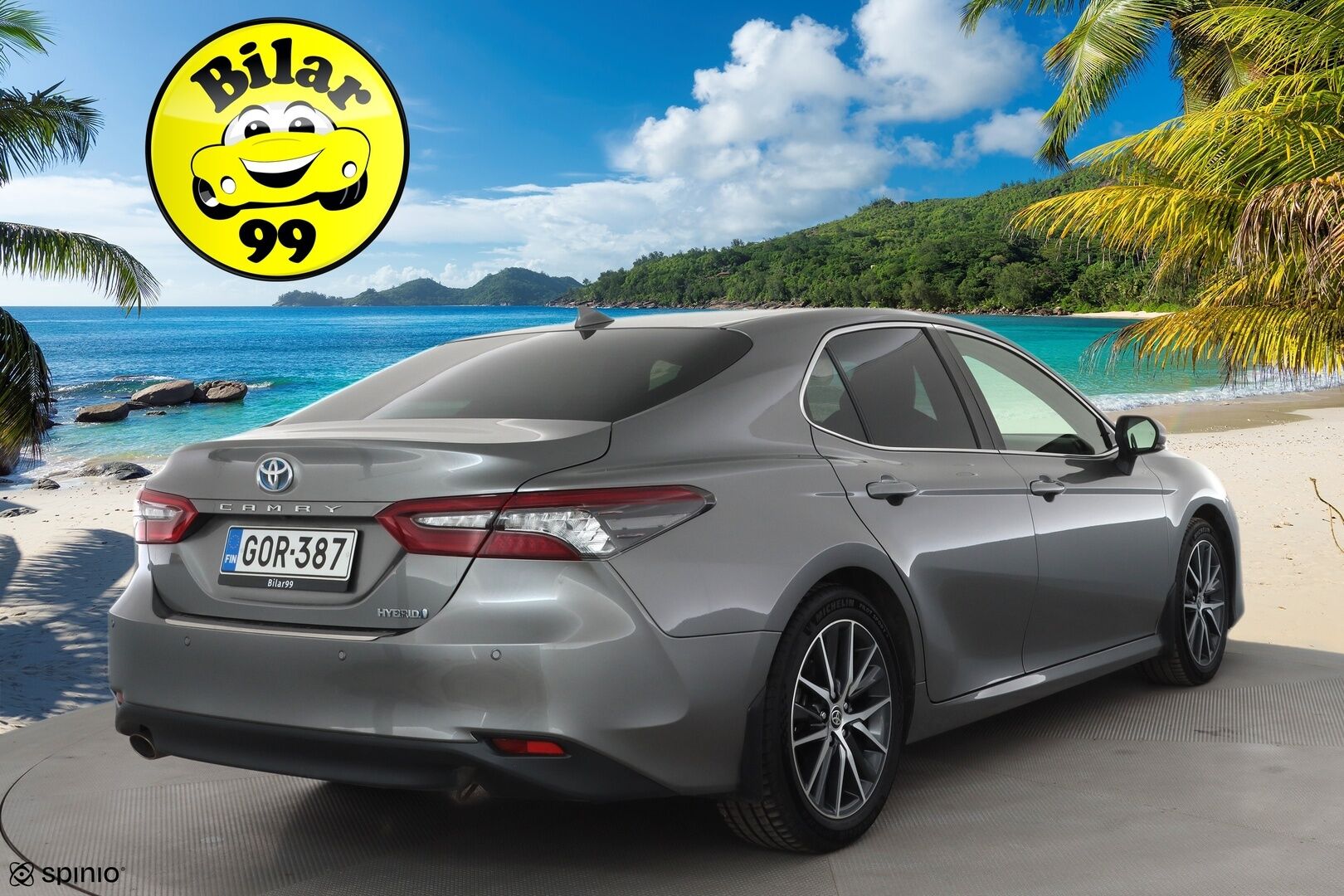 Toyota Camry 2021 2,5 Hybrid Style * ACC / Lohko+SIsä / Sähköpenkit / LED / Navi / P.kamera / Nahat / Keyless / Facelift / Ratinlämmitin * - Suomi-auto / Kahdet renkaat aluvanteilla / Merkkihuollettu - HULLUT AVAJAISHULINAT KORKOTARJOUS 3,29 %