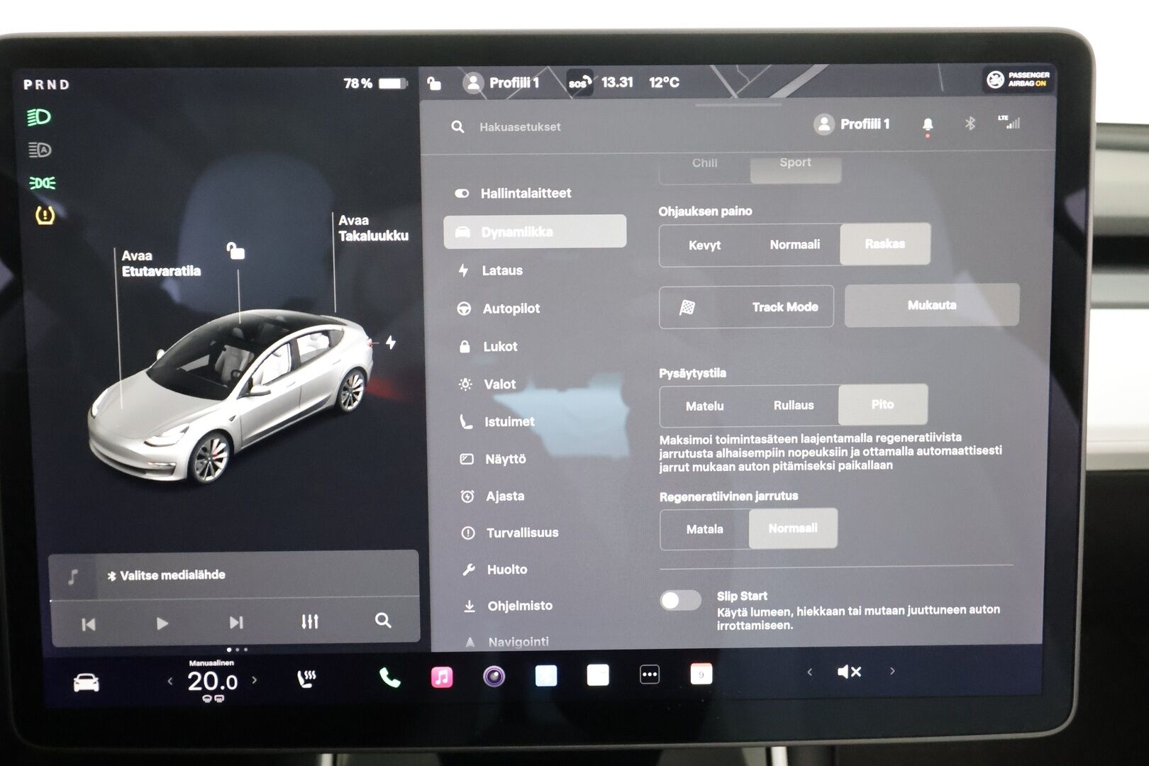 Tesla Model 3 2020 Performance AWD * EAP / Lasikatto / LED / ACC / P.kamera / Muistipenkki / Premium Audio * - Akku kuntotarkastettu / 2x Latauskaapelit