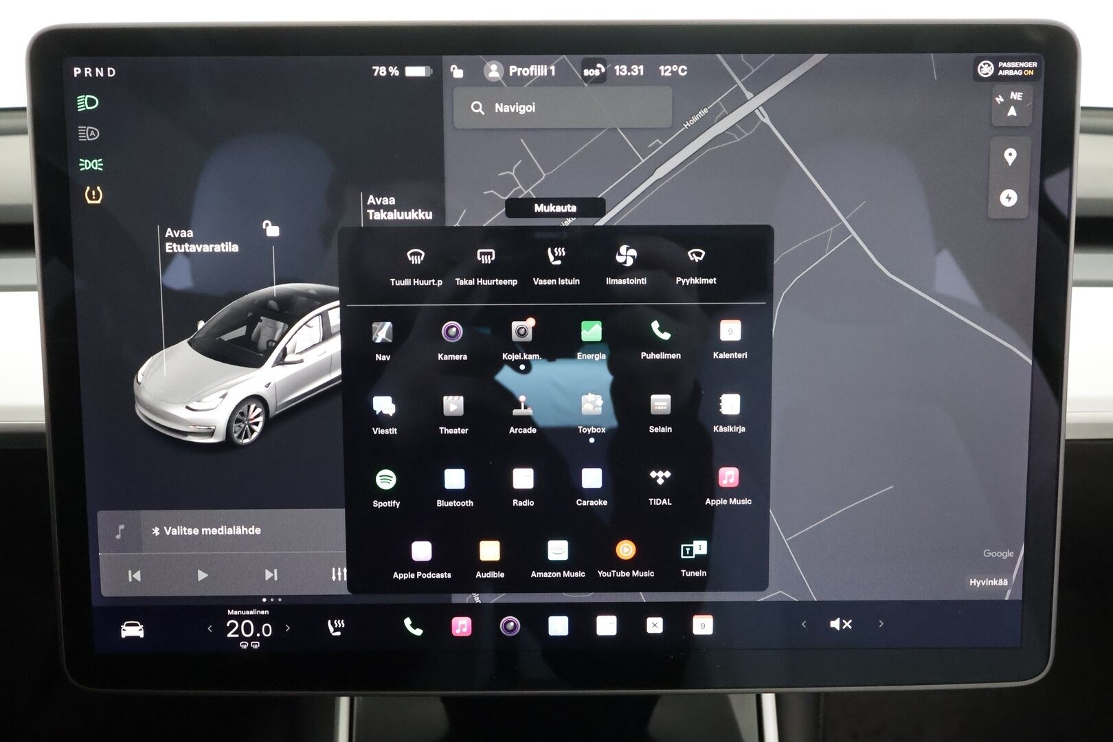 Tesla Model 3 2020 Performance AWD * EAP / Lasikatto / LED / ACC / P.kamera / Muistipenkki / Premium Audio * - Akku kuntotarkastettu / 2x Latauskaapelit