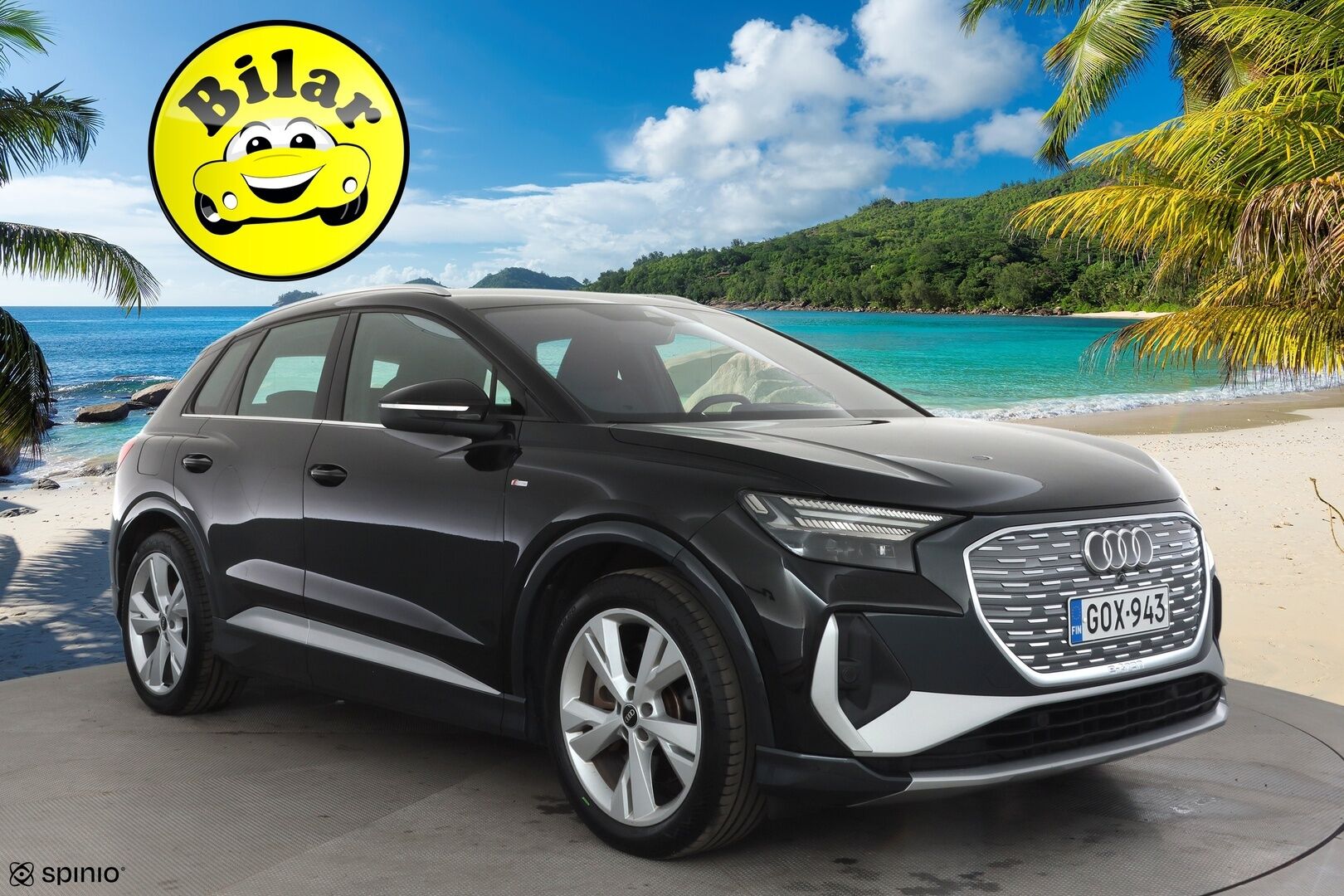 Audi Q4 e-tron 2022 Edition 40 e-tron S line - | ACC | HUD | ILP | Matrix | Sporttipenkit | Ambient | Audi Sound System | P.kamera | Side Assist | Keyless | Navi | 1-om suomiauto | Merkkihuollot |