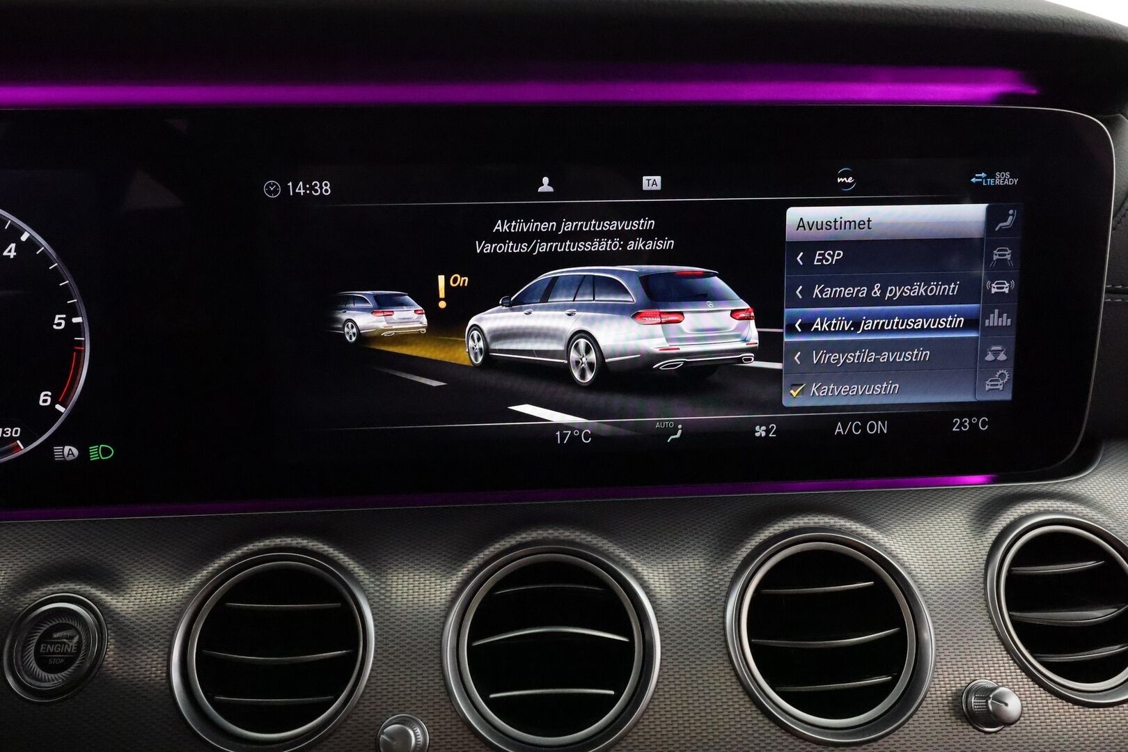 Mercedes-Benz E 2019 220 d T A Business ** Panorama / Widescreen / HUD / 360° Kamera / Burmester / Multibeam LED / Muistipenkit / Koukku **