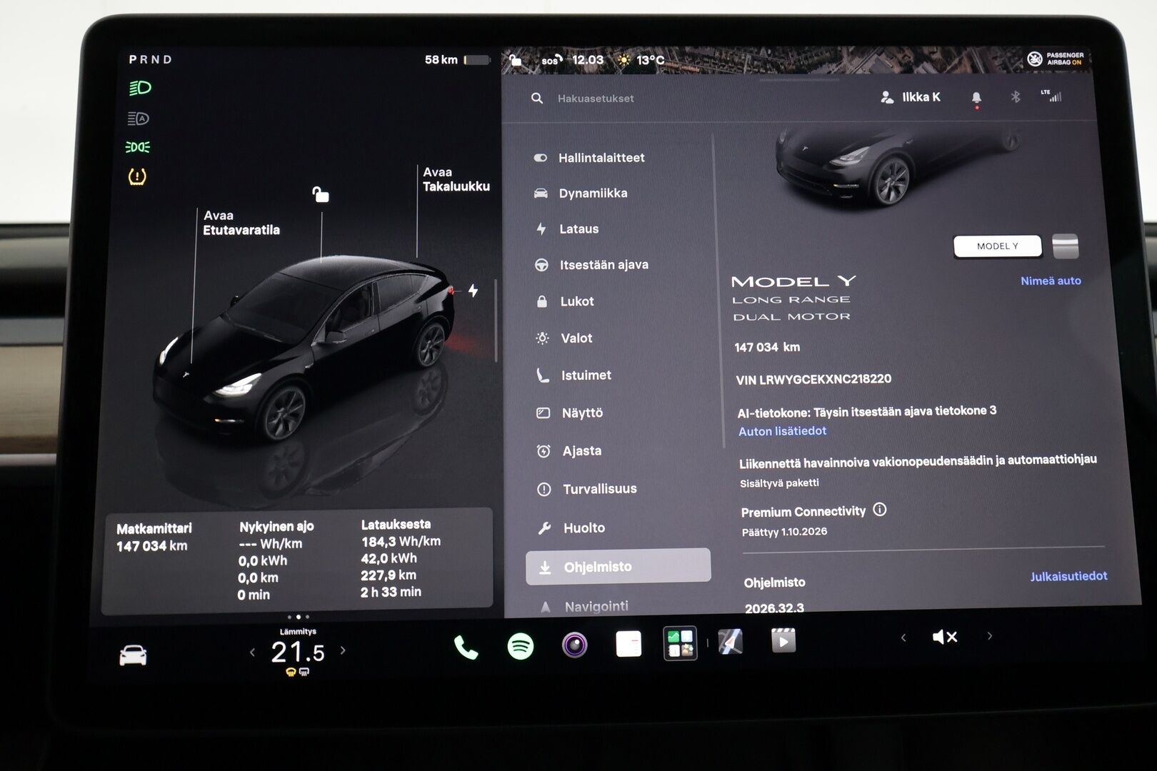 Tesla Model Y 2022 Long Range - | ILP | Koukku | ACC | Matrix-LED | P.kamera | Muistipenkki | Lasikatto | Premium Audio | Navi | Kaistavahti | Keyless | Kahdet renkaat | 