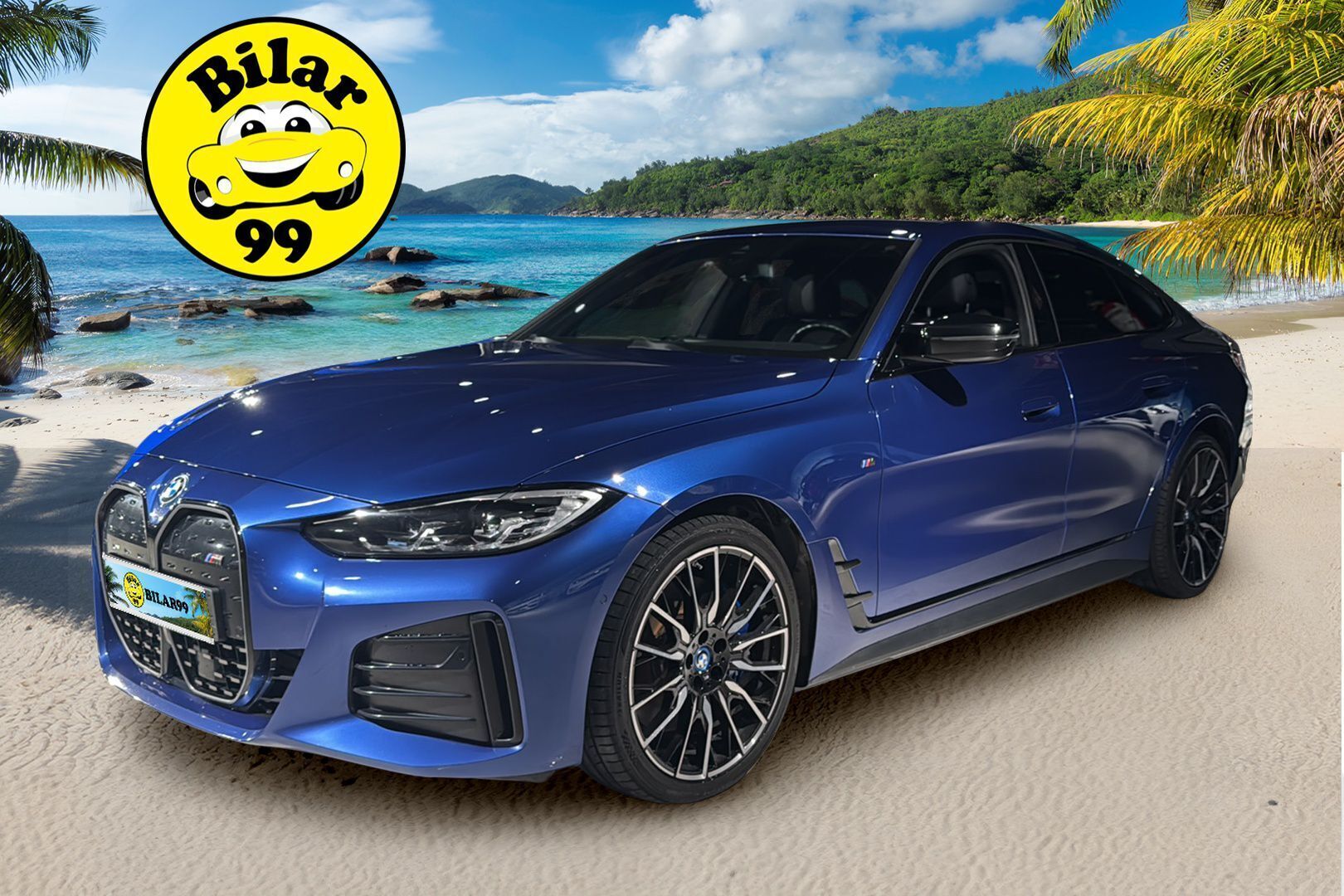 BMW i4 2022 M50 *H&K / Adapt. vakkari / Portimao Blue / BLISS / Shadowline / Comfort access / Peruutuskamera / - 3,99 % KORKOTARJOUS TÄHÄN AUTOON 16.9. ASTI! - *Suomi auto / 1-Omisteinen / Merkkihuollettu / Kahdet renkaat vantein*