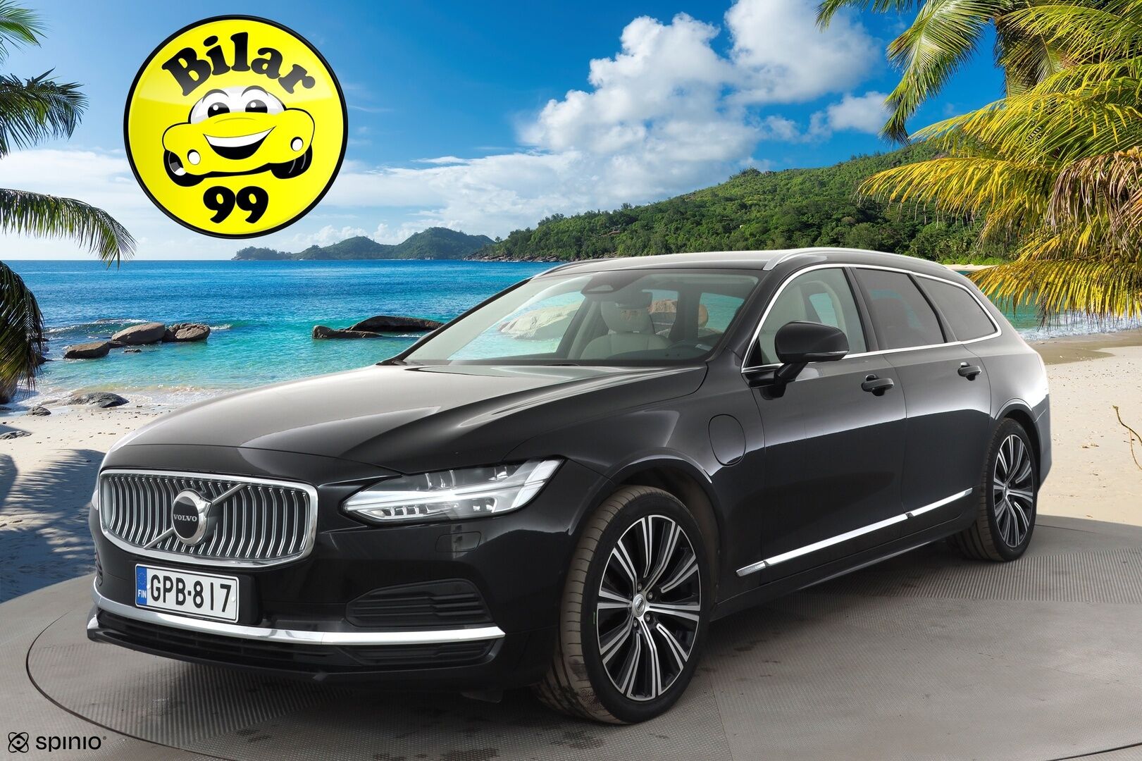Volvo V90 2023 T6 AWD Long Range Plus Bright aut * ACC / Koukku / Full-LED / P.Kamera / Sportnahat Muistilla / Navi / Kaistavahti * - 1-om Suomi-auto / Akku kuntotarkastettu / Kahdet renkaat aluvanteilla / Merkkihuollot