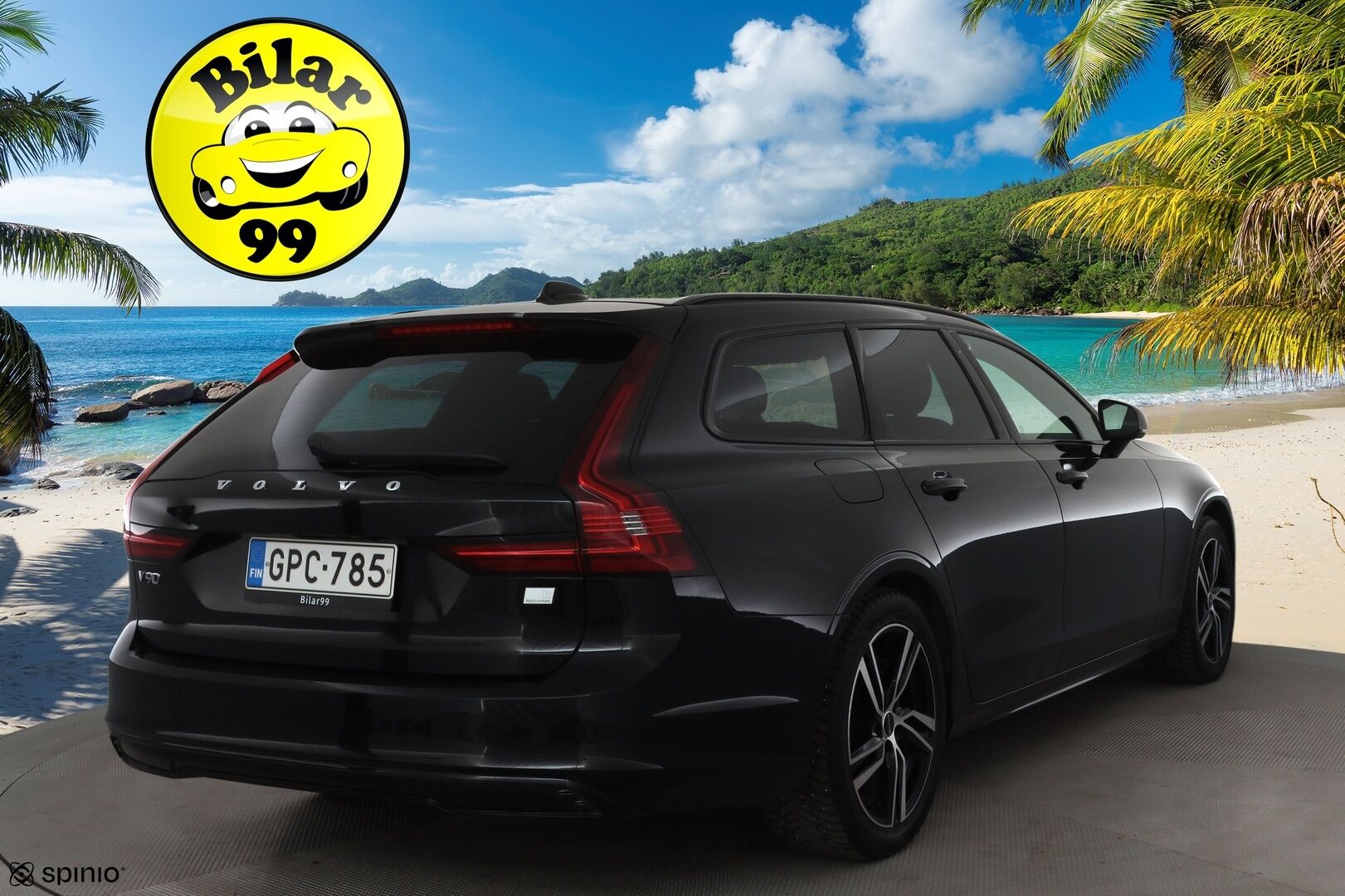 Volvo V90 2023 T6 AWD Long Range Plus Dark aut * ACC / P.kamera / Full LED / Muistipenkit / Sporttinahat / BLIS / Facelift / KeylessGo * - 1.Om Suomi-auto / Kahdet renkaat aluvanteilla / Merkkihuollettu