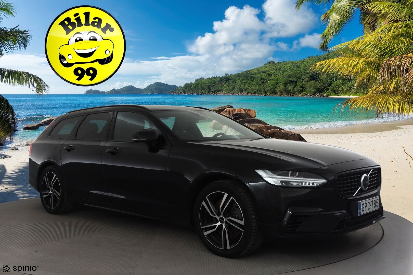 Volvo V90 2023 T6 AWD Long Range Plus Dark aut * ACC / P.kamera / Full LED / Muistipenkit / Sporttinahat / BLIS / Facelift / KeylessGo * - 1.Om Suomi-auto / Kahdet renkaat aluvanteilla / Merkkihuollettu