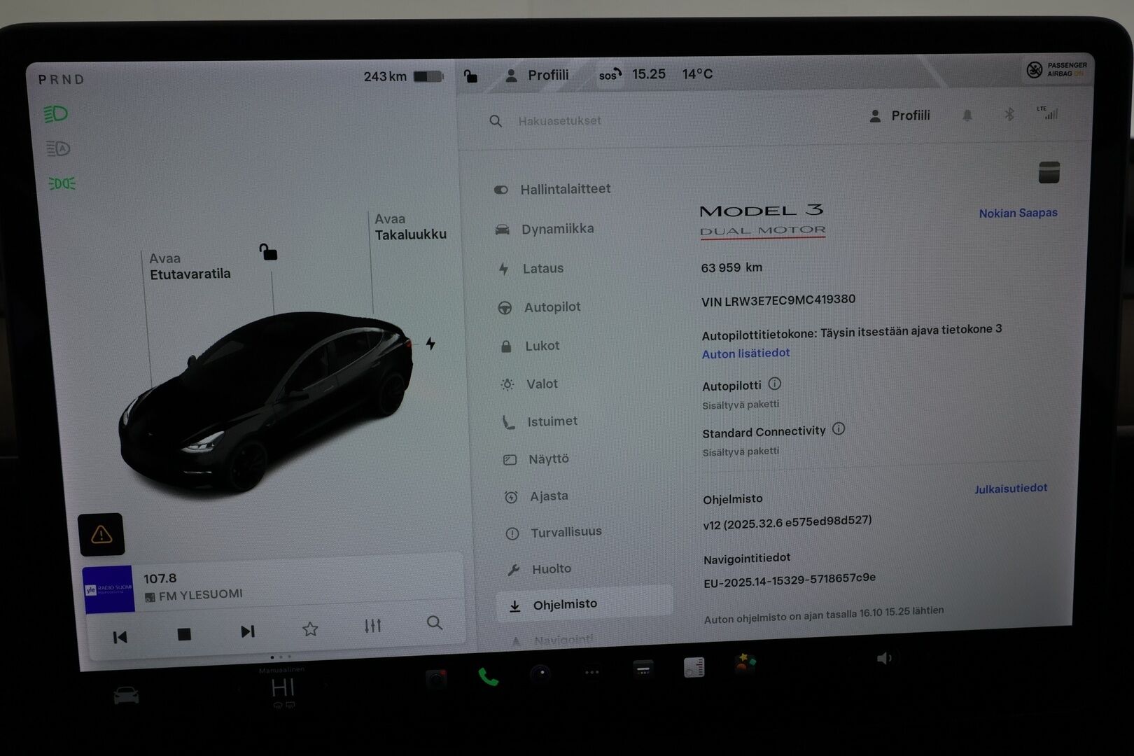 Tesla Model 3 2021 Performance AWD * Lämpöpumppu / Lasikatto / Matrix LED / Premium Audio / Peruutuskamera / Muistipenkki - Akku kuntotarkastettu / Kahdet Renkaat / Juuri tullut Tampereelle!
