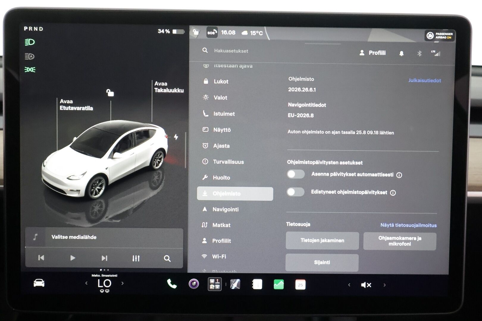 Tesla Model Y 2022 Long Range - | Koukku | ILP | Lasikatto | ACC | Matrix-LED | P.Kamera | Muistipenkki | Premium Audio | Navi | Kaistavahti | Keyless | 2x Latauskaapelit | Suomi-auto |