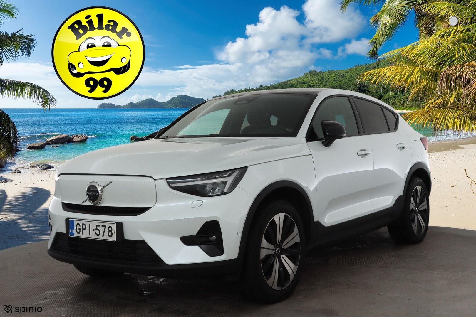 Volvo C40 2023 Recharge Twin Ultimate aut * ILP / Lasikatto / ACC / LED / 360 / Sportpenkki Muistilla / Navi * - H&K / Suomi-auto / Kahdet renkaat aluvanteilla / 2x Latauskaapelit / Merkkihuollot - HULLUT AVAJAISHULINAT KORKOTARJOUS 3,29 %