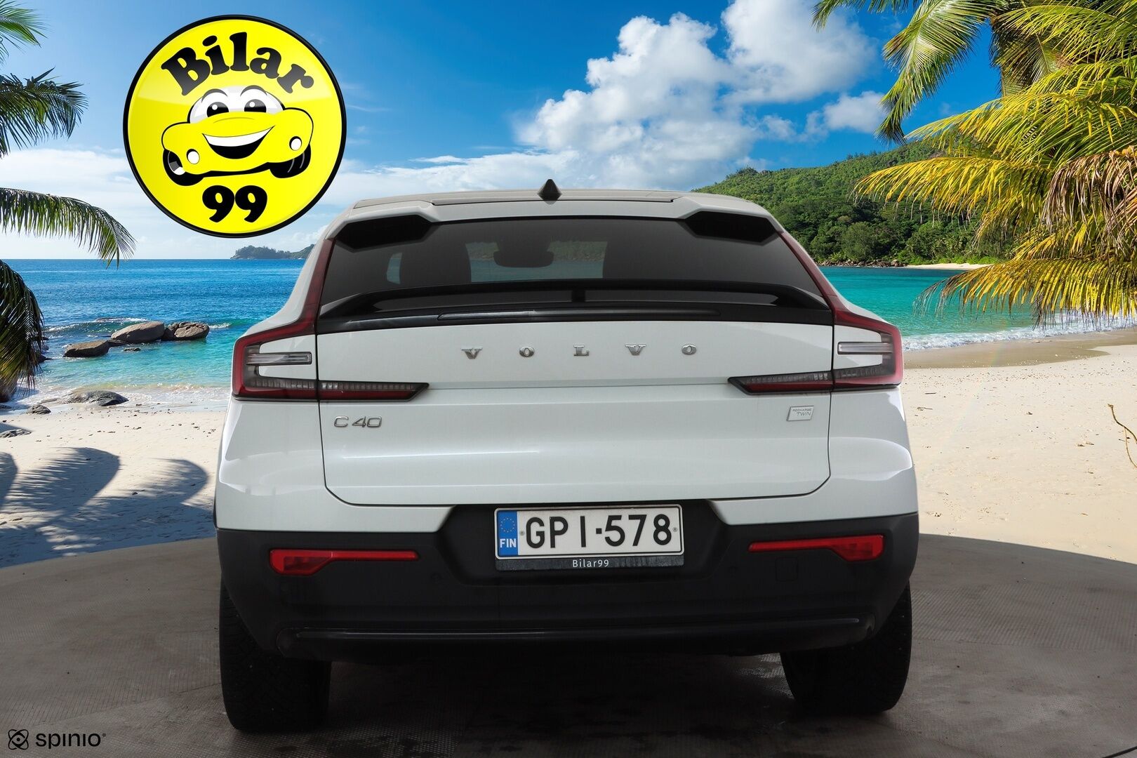 Volvo C40 2023 Recharge Twin Ultimate aut * ILP / Lasikatto / ACC / LED / 360 / Sportpenkki Muistilla / Navi * - H&K / Suomi-auto / Kahdet renkaat aluvanteilla / 2x Latauskaapelit / Merkkihuollot