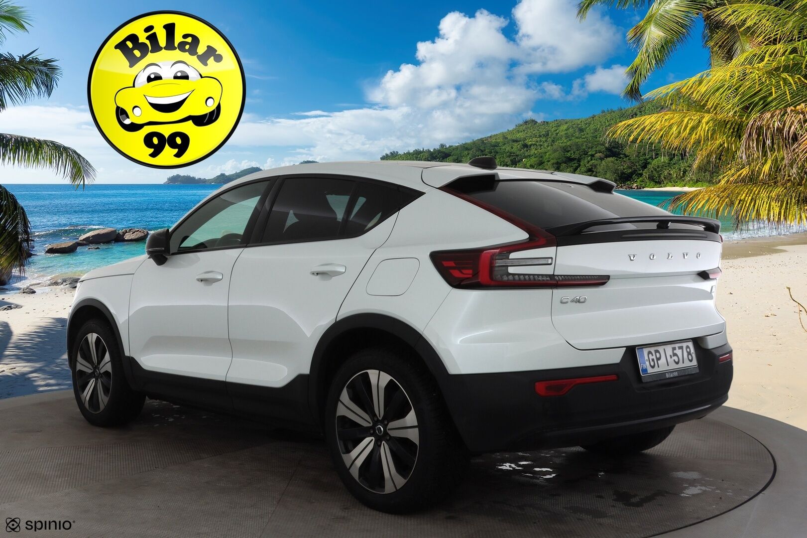 Volvo C40 2023 Recharge Twin Ultimate aut * ILP / Lasikatto / ACC / LED / 360 / Sportpenkki Muistilla / Navi * - H&K / Suomi-auto / Kahdet renkaat aluvanteilla / 2x Latauskaapelit / Merkkihuollot