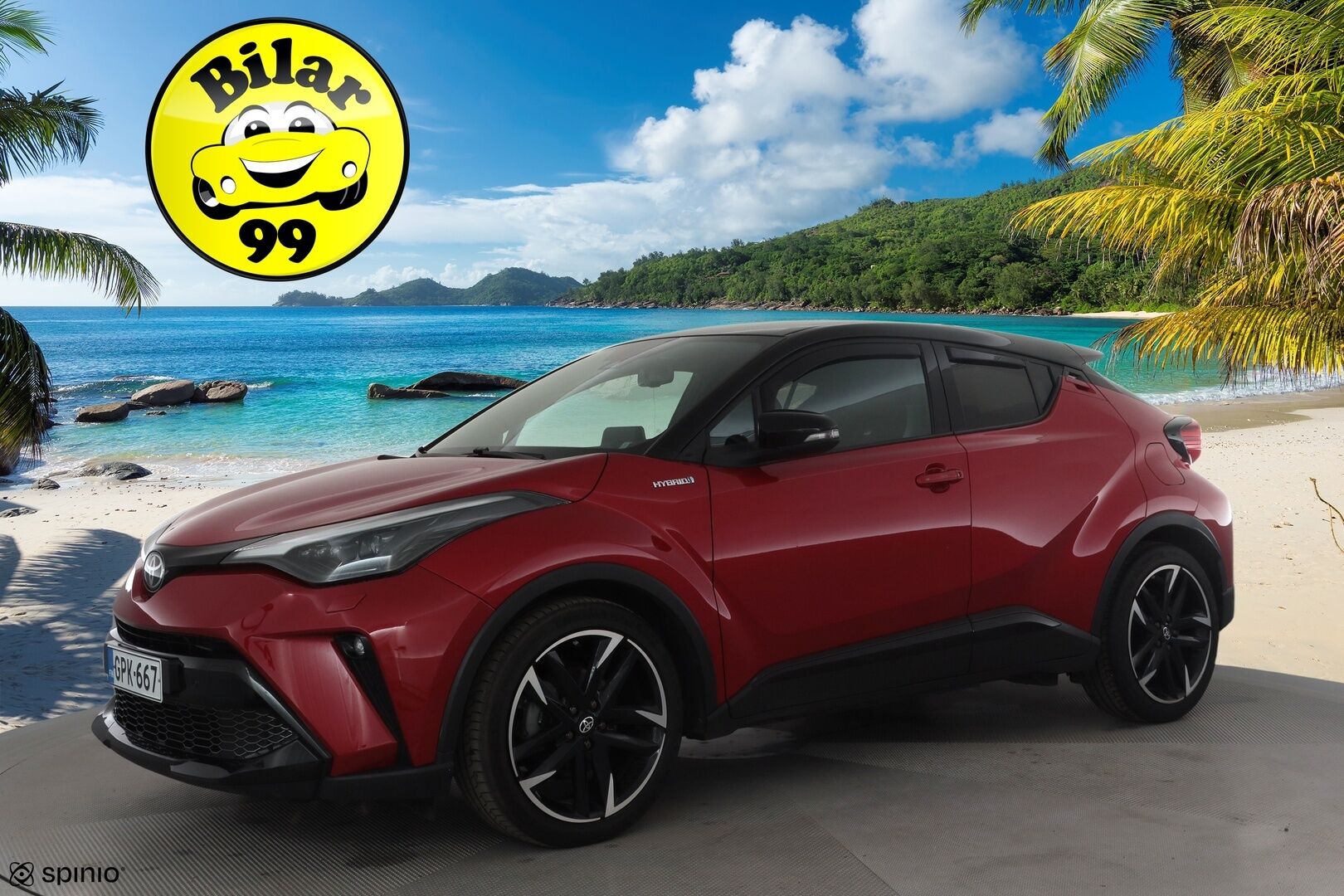 Toyota C-HR 2021 2,0 Hybrid GR Sport * ACC / P.kamera / LED / Navi / JBL / Sähköpenkki / KeylessGo / Sporttipenkit * - Kahdet renkaat aluvanteilla / Juuri huollettu!