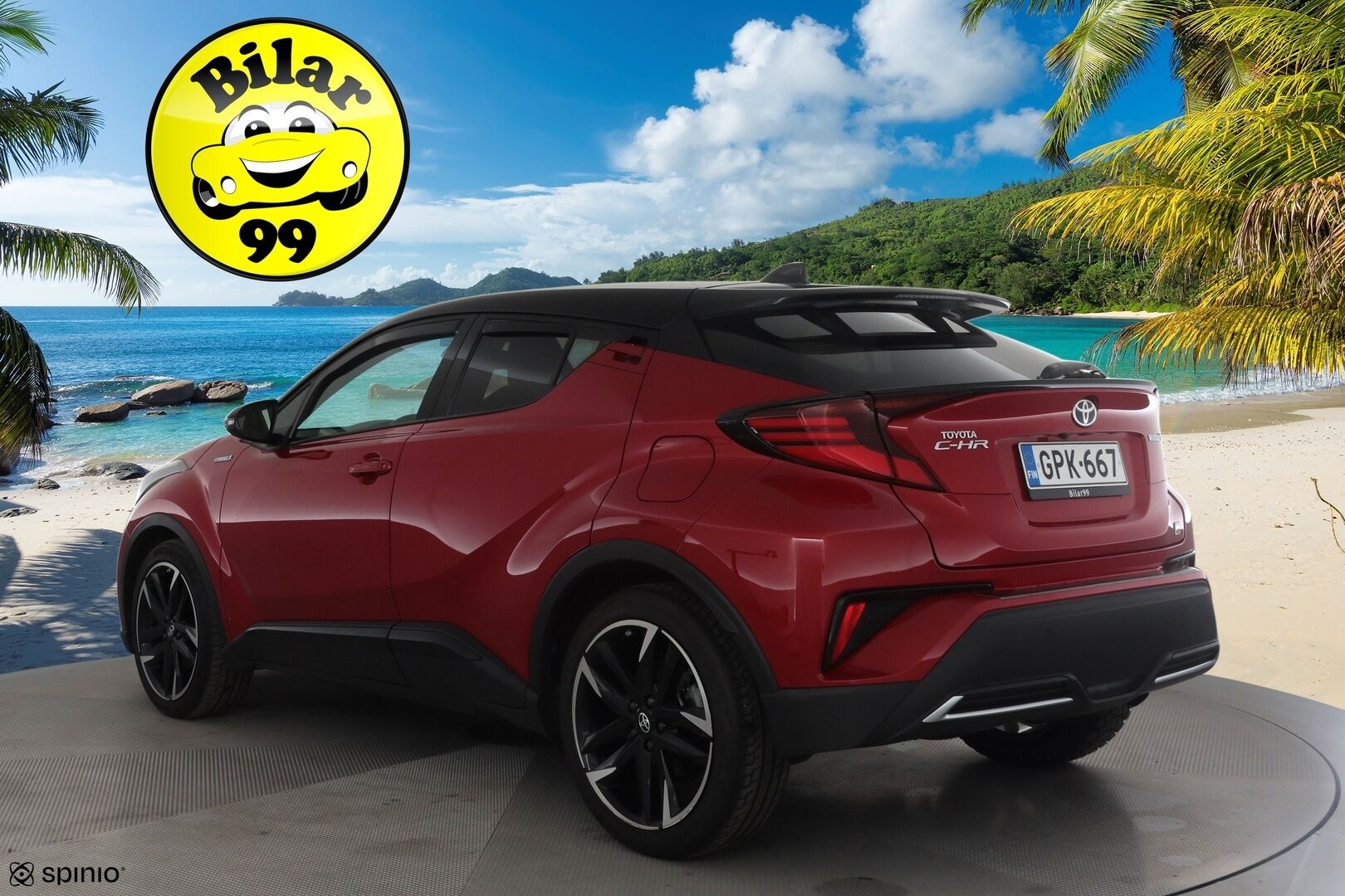 Toyota C-HR 2021 2,0 Hybrid GR Sport * ACC / P.kamera / LED / Navi / JBL / Sähköpenkki / KeylessGo / Sporttipenkit * - Kahdet renkaat aluvanteilla / Juuri huollettu!