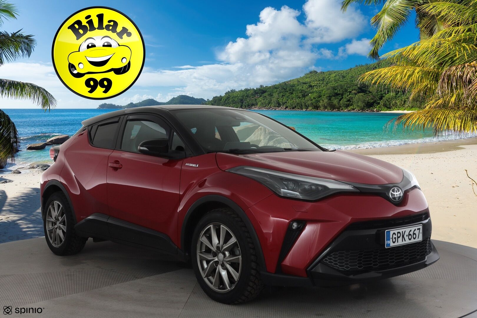 Toyota C-HR 2021 2,0 Hybrid GR Sport * ACC / P.kamera / LED / Navi / JBL / Sähköpenkki / KeylessGo / Sporttipenkit * - Kahdet renkaat aluvanteilla / Juuri huollettu!