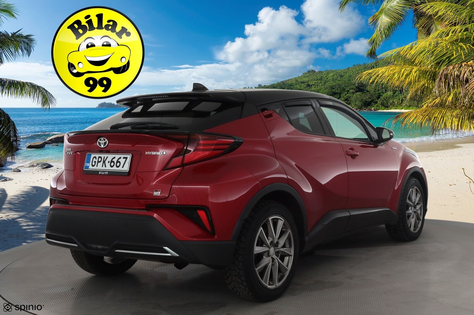 Toyota C-HR 2021 2,0 Hybrid GR Sport * ACC / P.kamera / LED / Navi / JBL / Sähköpenkki / KeylessGo / Sporttipenkit * - Kahdet renkaat aluvanteilla / Juuri huollettu!