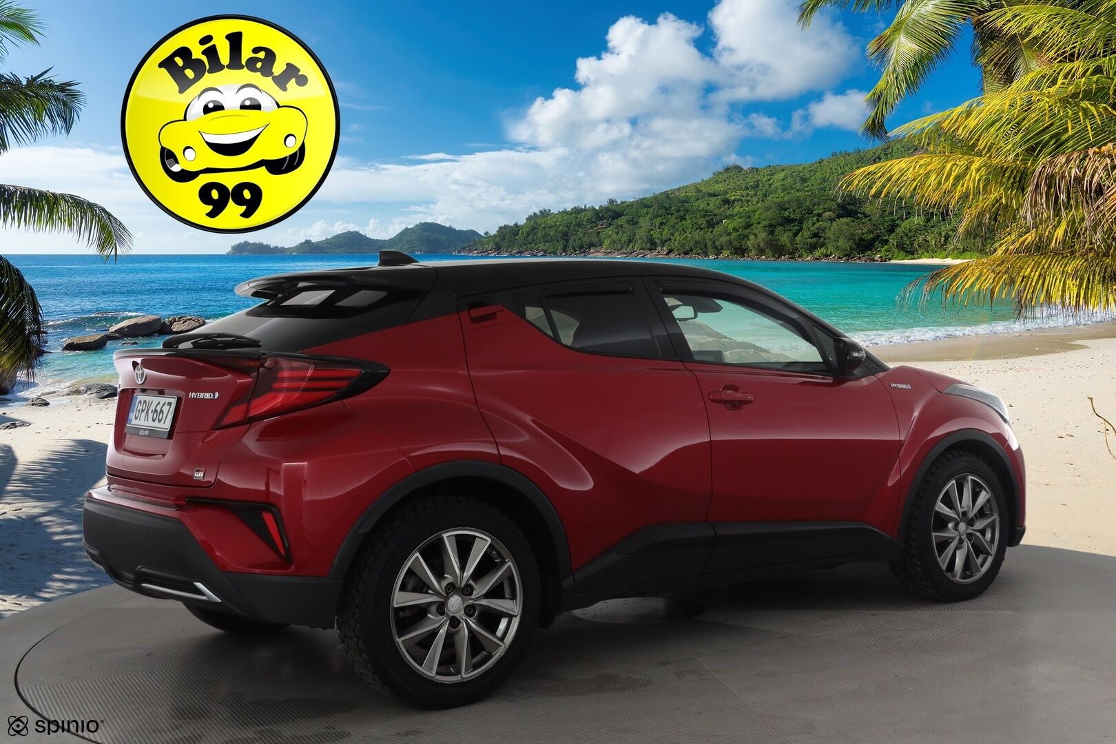 Toyota C-HR 2021 2,0 Hybrid GR Sport * ACC / P.kamera / LED / Navi / JBL / Sähköpenkki / KeylessGo / Sporttipenkit * - Kahdet renkaat aluvanteilla / Juuri huollettu!