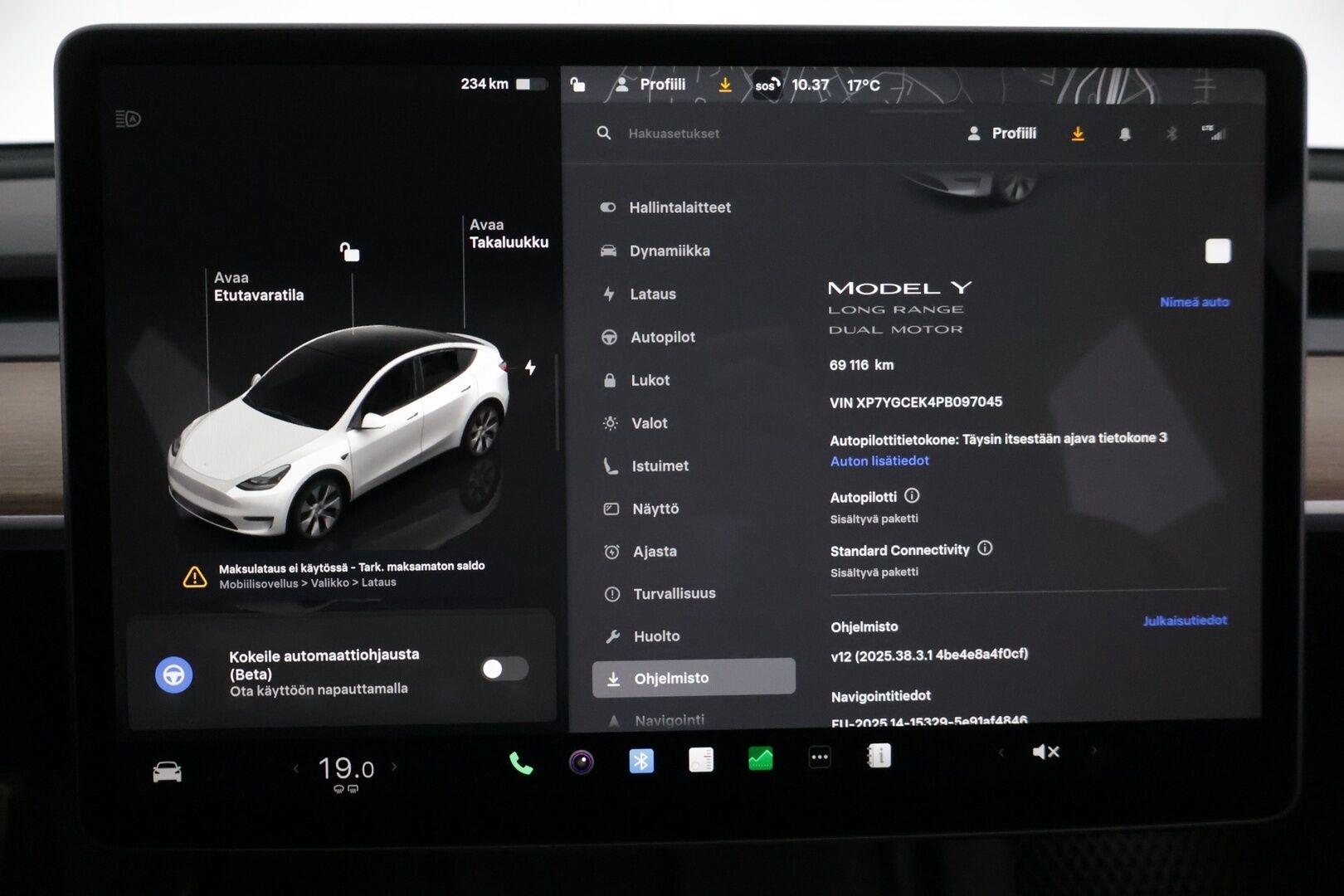 Tesla Model Y 2023 Long Range Dual Motor *ILP / Lasikatto / AMD Ryzen /  FSD3* - * AKKU KUNTOTARKASTETTU*  *2X Vanteet / Super Siisti / Perheauto*