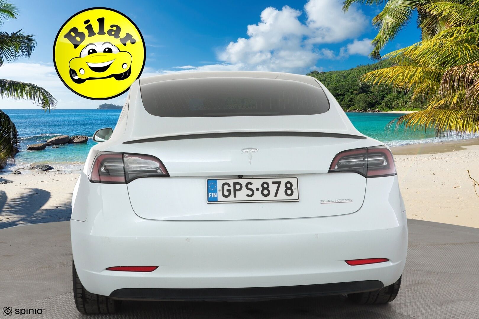 Tesla Model 3 2019 Performance Dual Motor AWD - | FSD | ACC | Valkoiset nahat | Muistipenkki | Lasikatto | Premium audio | P.kamera | Akuston esilämmitys | LED | Track mode | 