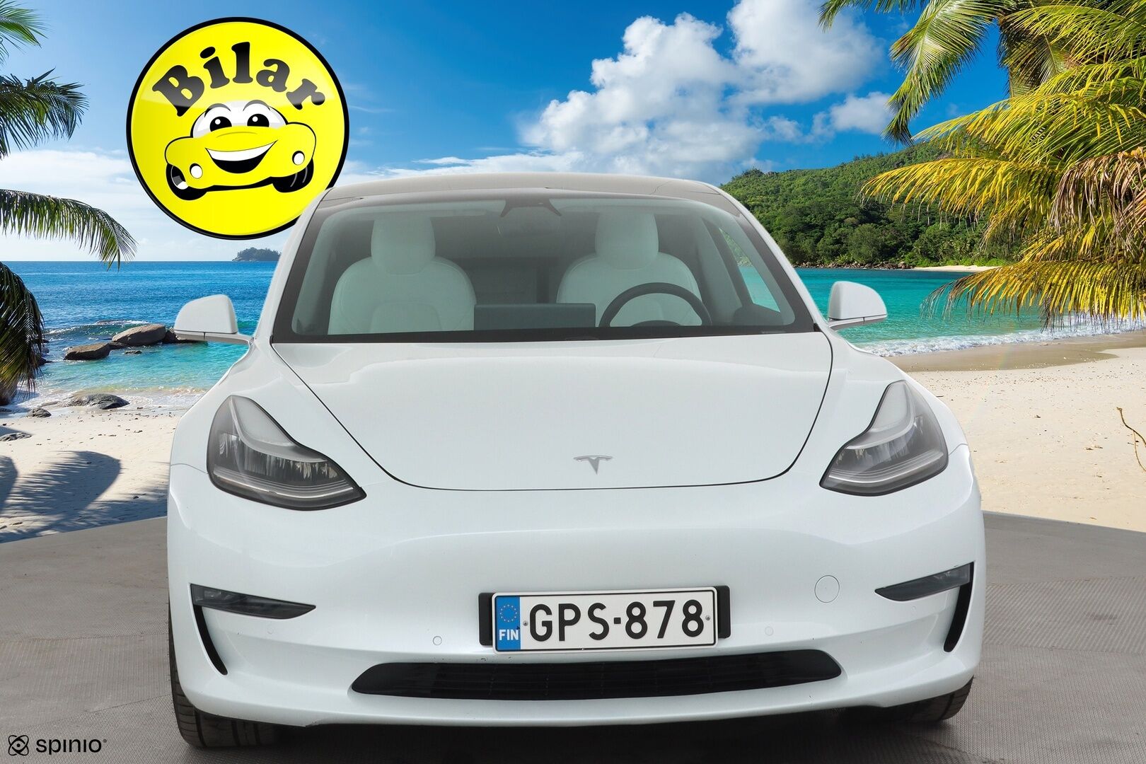 Tesla Model 3 2019 Performance Dual Motor AWD - | FSD | ACC | Valkoiset nahat | Muistipenkki | Lasikatto | Premium audio | P.kamera | Akuston esilämmitys | LED | Track mode | 