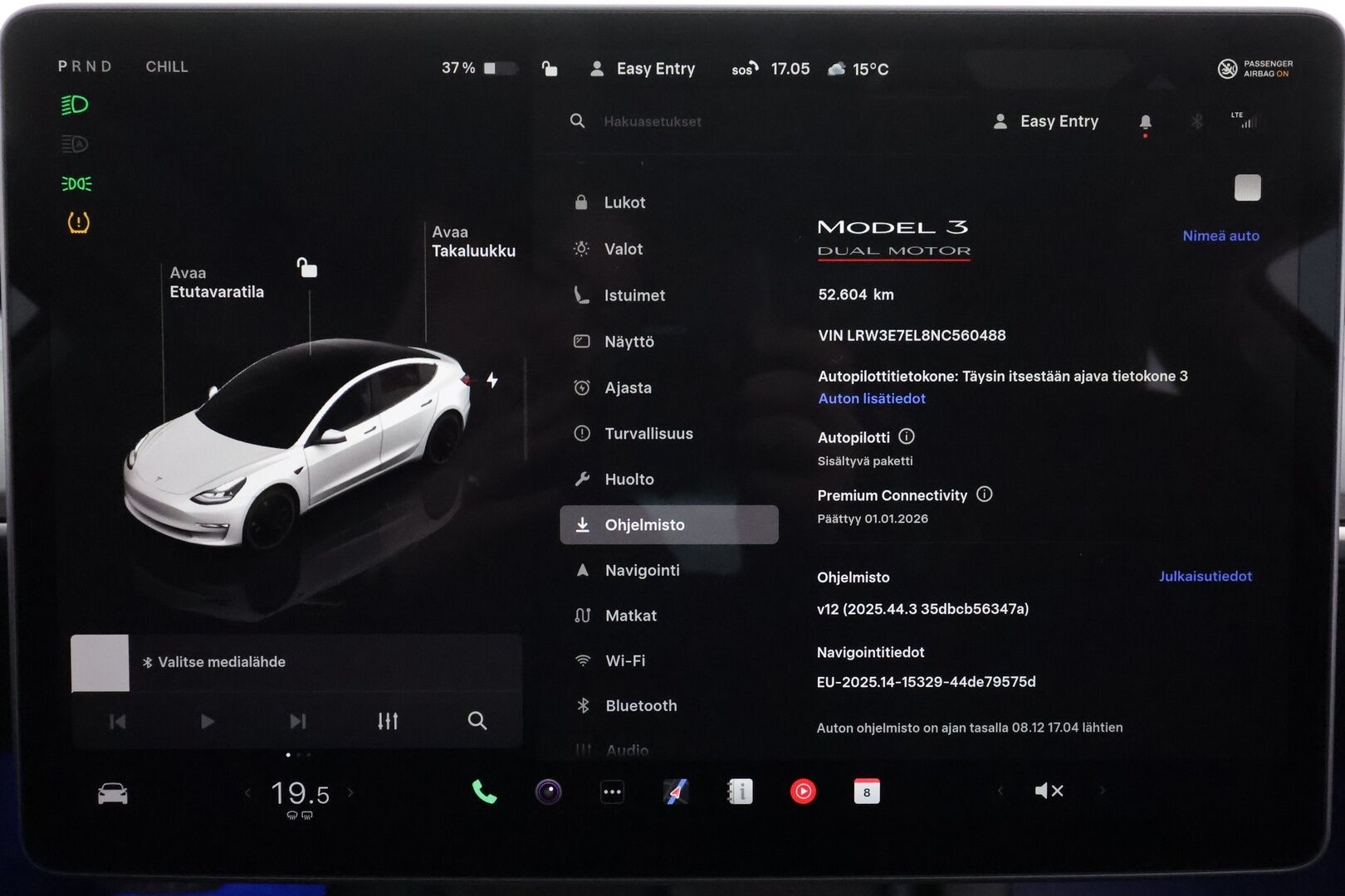 TESLA MODEL 3 2022 Performance Dual Motor * ILP / ACC / Matrix-LED / P.kamera / Muistipenkki / Premium Audio / Navi / Kaistavahti / Keyless * - Akku kuntotarkastettu 
