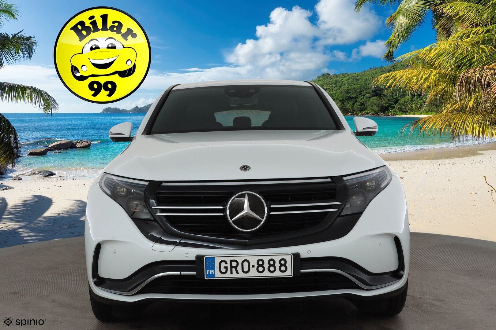 MERCEDES-BENZ EQC 2023 400 4Matic AMG * Distronic+ / 360° / Multibeam / HUD / Midline / Muistipenkit / Koukku / DTR+Q / KeylessGo / Puolinahat * - Kahdet renkaat aluvanteilla - HULLUT JOULUT KORKOTARJOUS 2,49% 