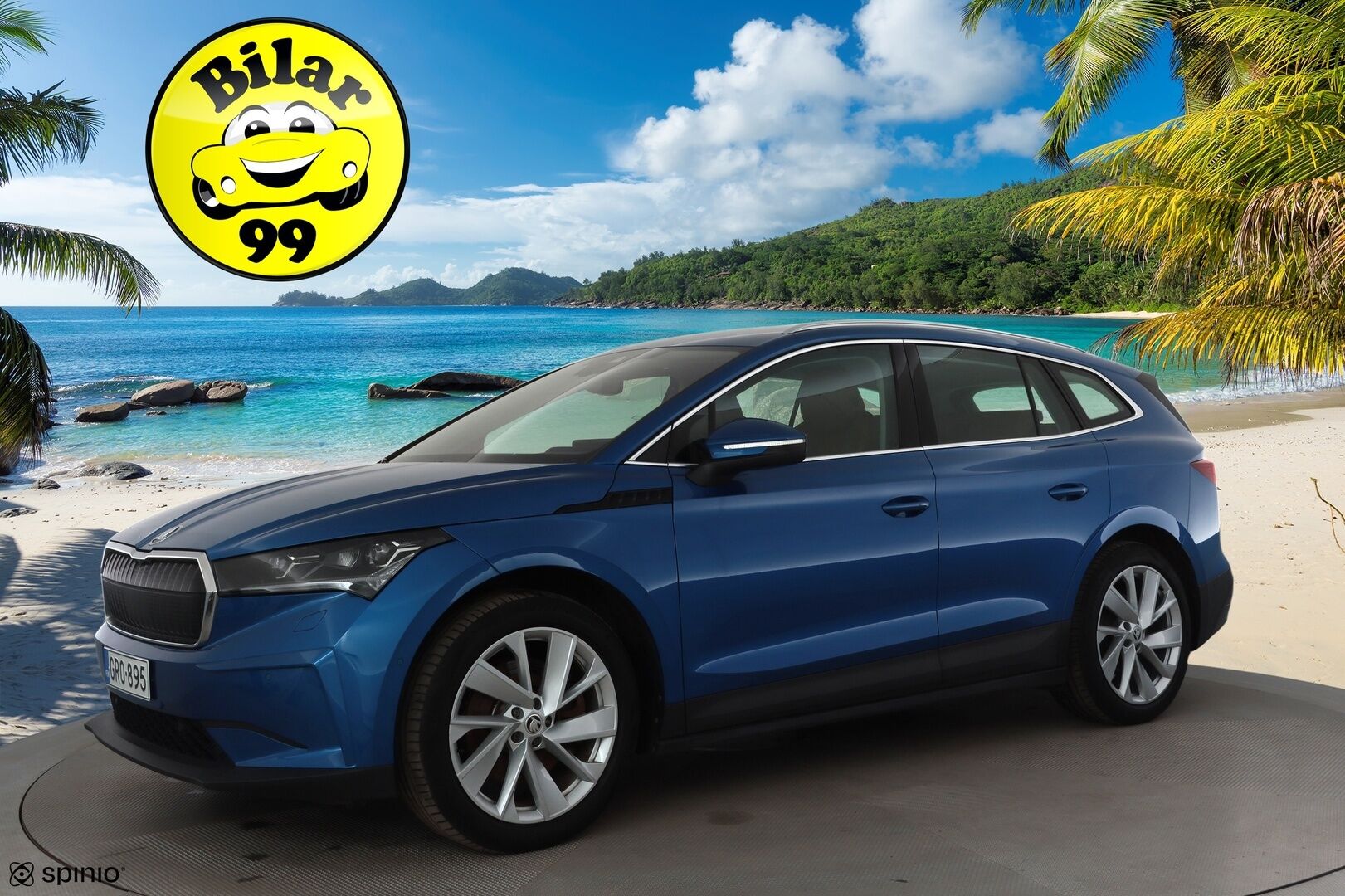 SKODA ENYAQ 2022 80X 4X4 195kW * HUD / ILP / Crystal light / Lasikatto / Ruskea nahkaverhoilu / ACC / Keyless / Navi* - Kauppa & Kotilaturi / Merkkihuolettu / Kahdet renkaat