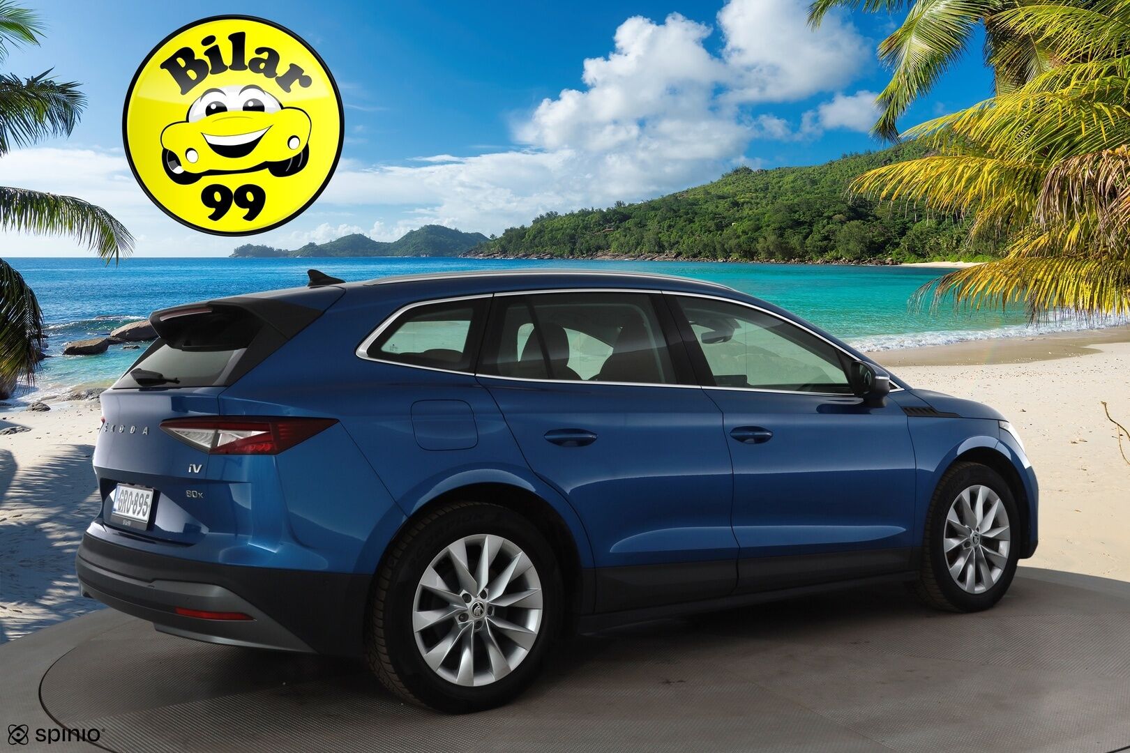 SKODA ENYAQ 2022 80X 4X4 195kW * HUD / ILP / Crystal light / Lasikatto / Ruskea nahkaverhoilu / ACC / Keyless / Navi* - Kauppa & Kotilaturi / Merkkihuolettu / Kahdet renkaat