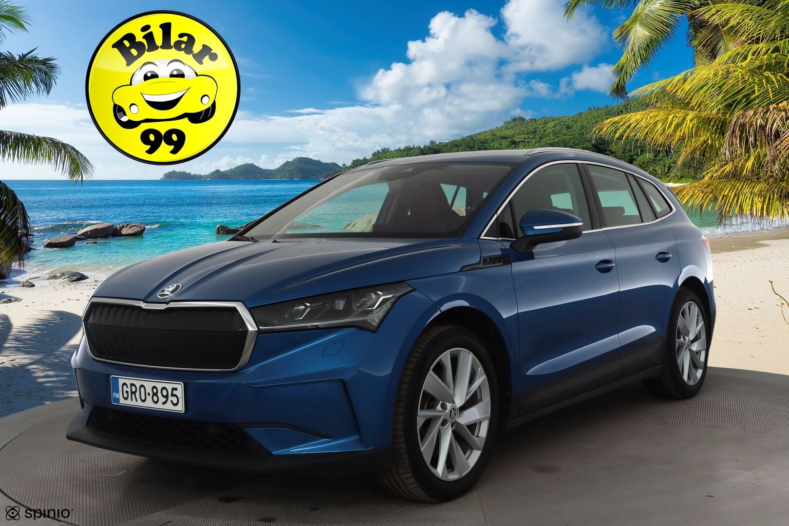 SKODA ENYAQ 2022 80X 4X4 195kW * HUD / ILP / Crystal light / Lasikatto / Ruskea nahkaverhoilu / ACC / Keyless / Navi* - Kauppa & Kotilaturi / Merkkihuolettu / Kahdet renkaat