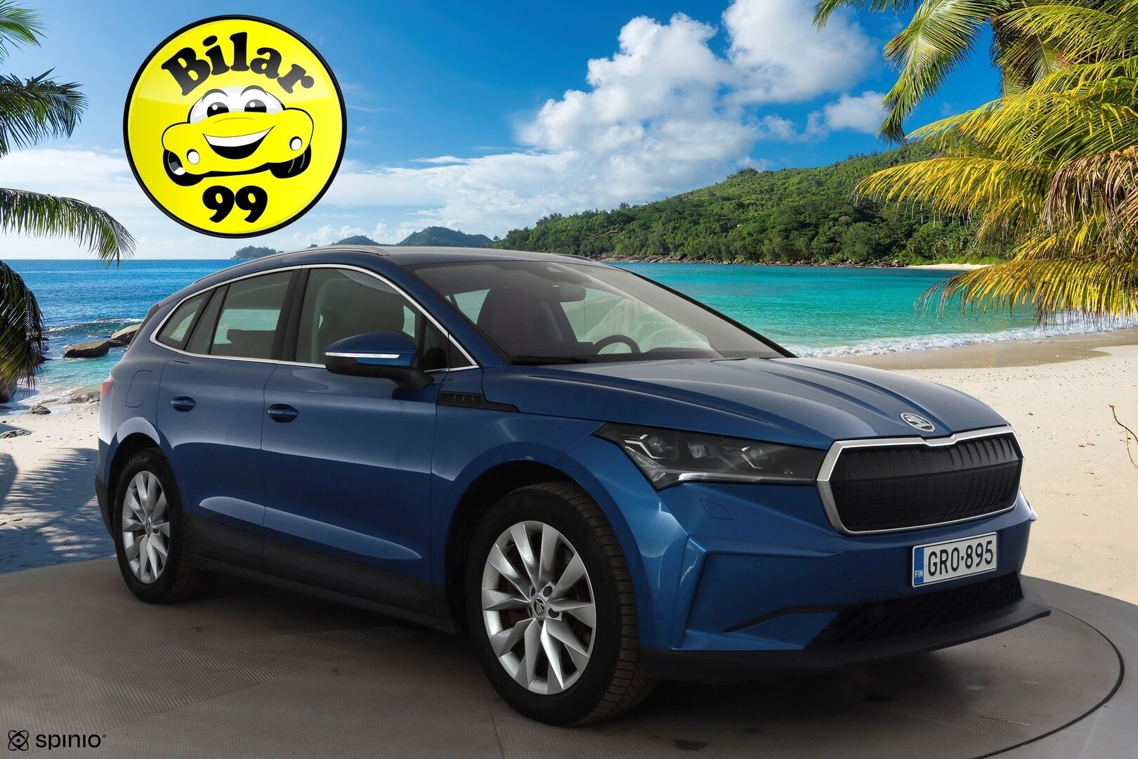 SKODA ENYAQ 2022 80X 4X4 195kW * HUD / ILP / Crystal light / Lasikatto / Ruskea nahkaverhoilu / ACC / Keyless / Navi* - Kauppa & Kotilaturi / Merkkihuolettu / Kahdet renkaat