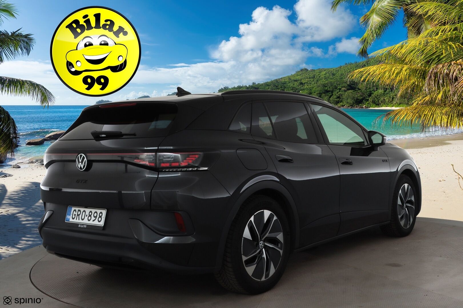 VOLKSWAGEN ID.4 2023 GTX 220 kW * HUD / Lämpöpumppu / IQ Light / Lasikatto / ACC / Keyless / Navi * - Kahdet renkaat / merkkihuollettu