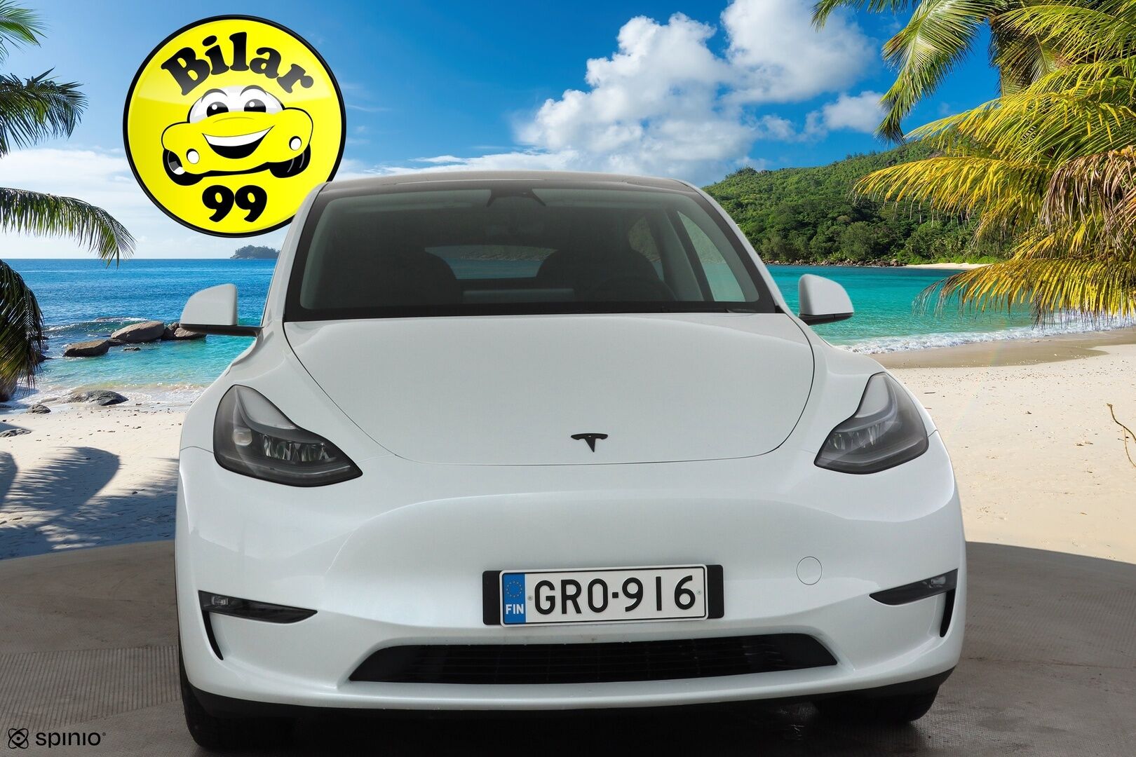 TESLA MODEL Y 2023 Long Range * Koukku / ILP / ACC / Lasikatto / Matrix-LED / P.Kamera / Muistipenkki / Premium Audio / Navi / Keyless * - Kahdet renkaat aluvanteilla