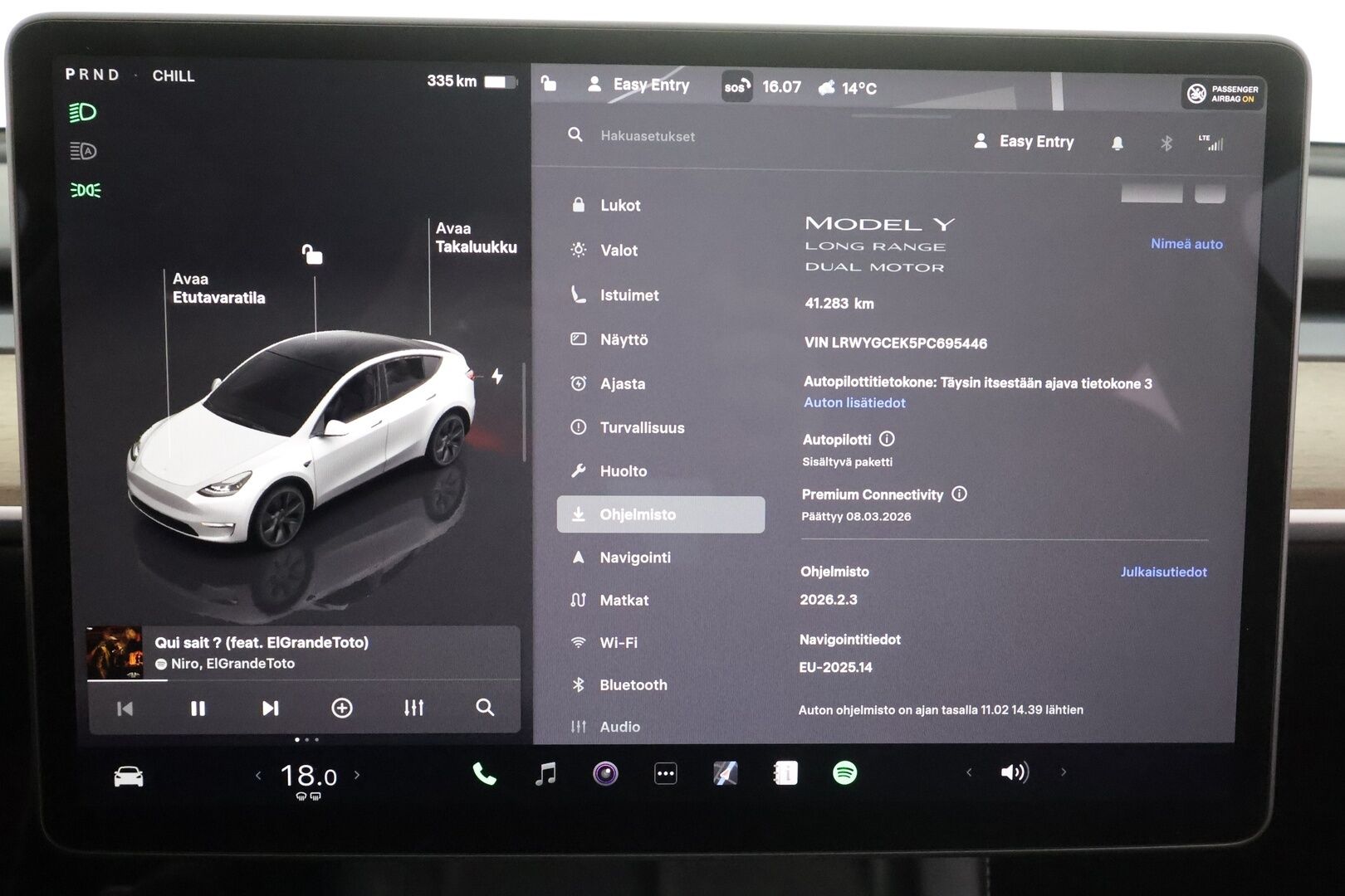 TESLA MODEL Y 2023 Long Range Dual Motor AWD * Premium Audio / Matrix LED / Koukku / ILP / Nahat / Lasikatto / P.kamera *