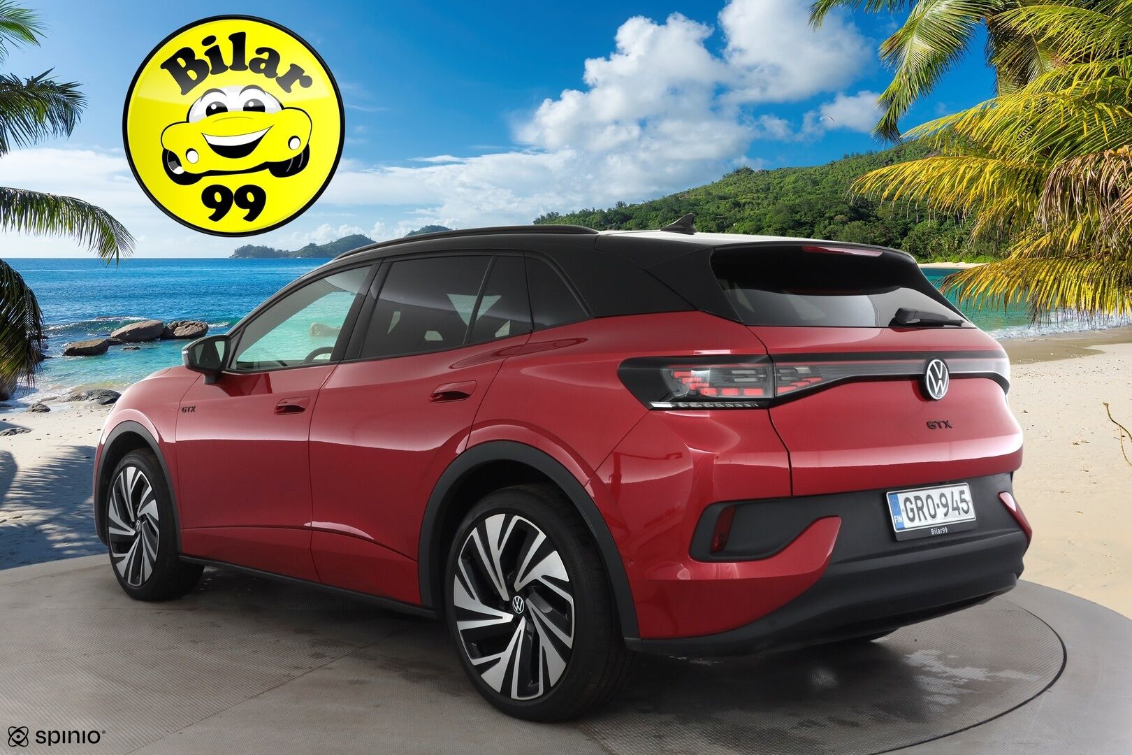 VOLKSWAGEN ID.4 2024 GTX 4MOTION 250 kW * ACC / HUD / 360° / ILP / H&K / Hierovat muistipenkit / IQ.Light / Lasikatto / Facelift / Keyless * - Tehdastakuu 7/2027 asti!  / Kahdet renkaat aluvanteilla / Akuston esilämmitys / Supervarusteet