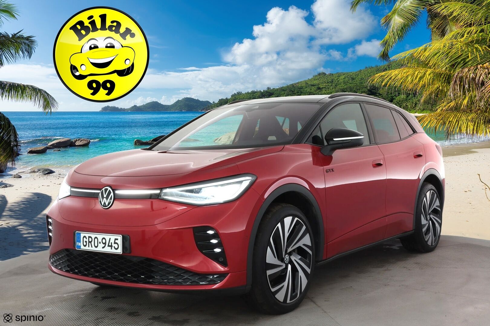 VOLKSWAGEN ID.4 2024 GTX 4MOTION 250 kW * ACC / HUD / 360° / ILP / H&K / Hierovat muistipenkit / IQ.Light / Lasikatto / Facelift / Keyless * - Tehdastakuu 7/2027 asti!  / Kahdet renkaat aluvanteilla / Akuston esilämmitys / Supervarusteet