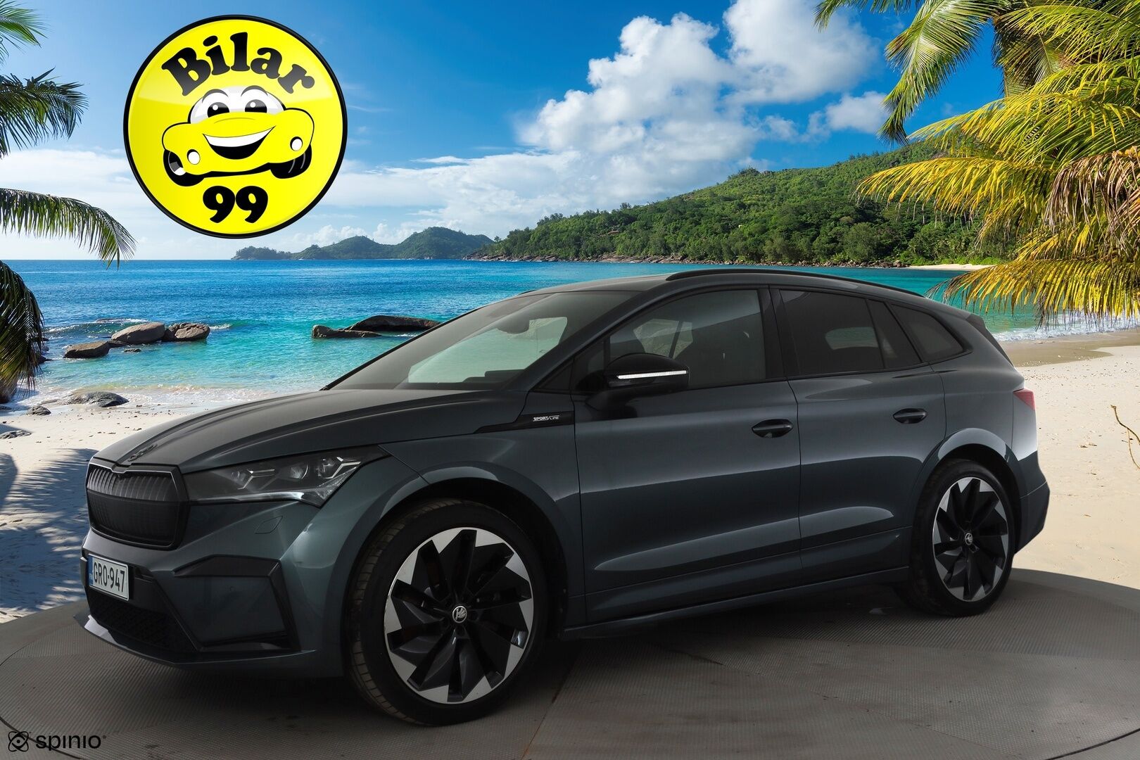 SKODA ENYAQ 2022 80 SportLine iV * Vetokoukku / Adapt.Vakkari / Lämpöpumppu / Panoraama / Muistipenkit / 360-Kamera / Smartlink / KeyLess - Merkkihuollettu / Kahdet renkaat