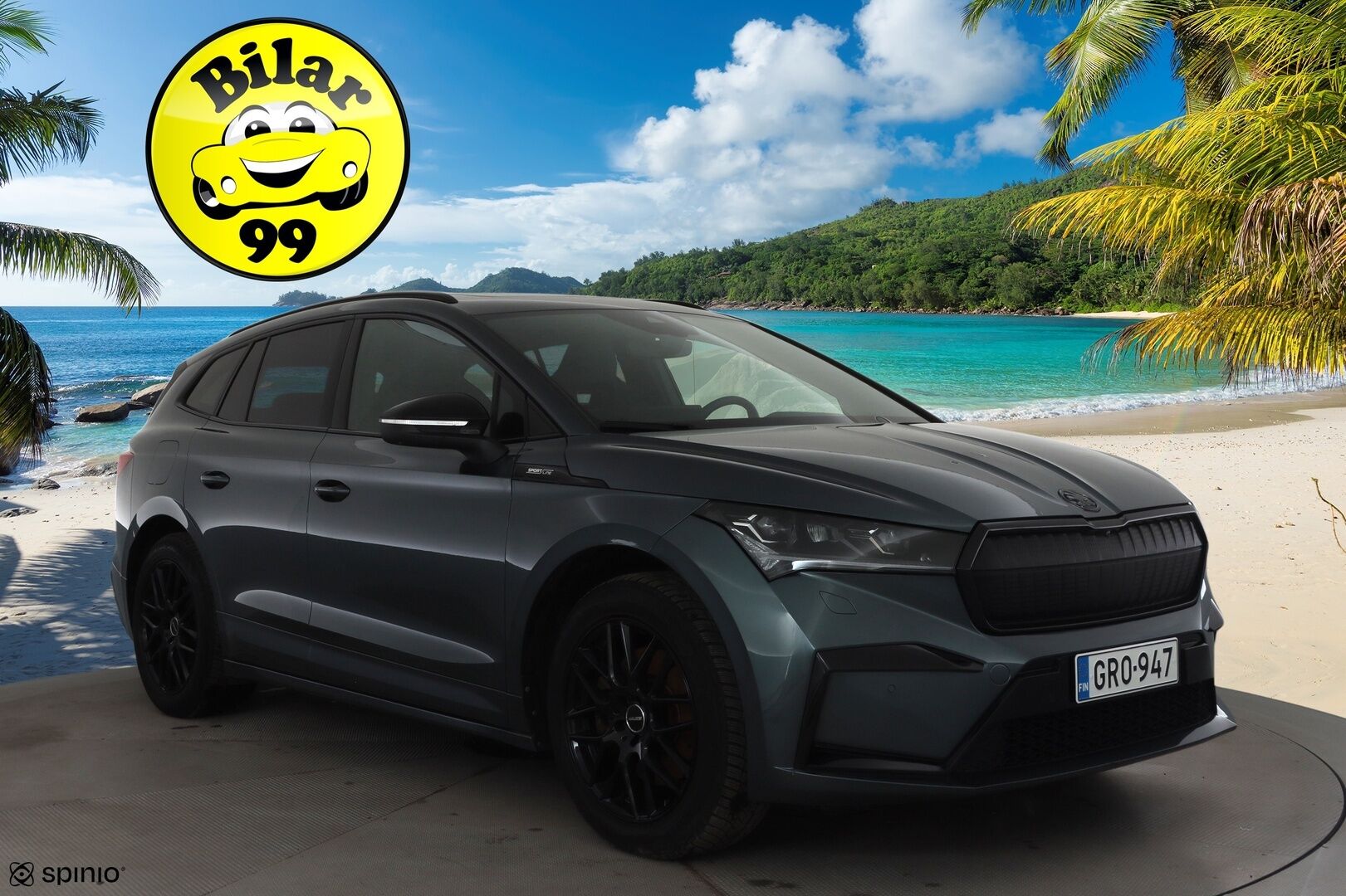 SKODA ENYAQ 2022 80 SportLine iV * Vetokoukku / Adapt.Vakkari / Lämpöpumppu / Panoraama / Muistipenkit / 360-Kamera / Smartlink / KeyLess - Merkkihuollettu / Kahdet renkaat