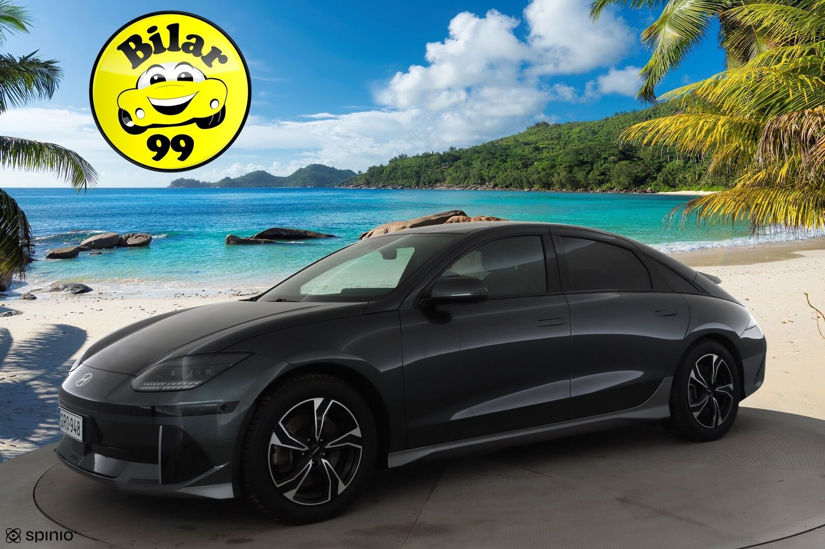 HYUNDAI IONIQ 6 2023 Uniq Elektro 4WD * SCC / ILP / HUD / Sähköpenkit / 360-Kamera / Nahkaverhoiu / Apple&Android * - Merkkihuollettu / Kahdet renkaat