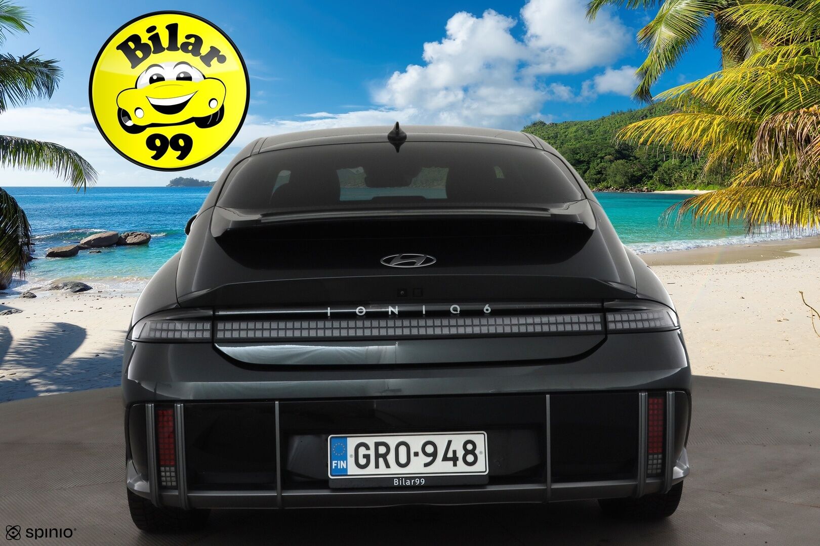 HYUNDAI IONIQ 6 2023 Uniq Elektro 4WD * SCC / ILP / HUD / Sähköpenkit / 360-Kamera / Nahkaverhoiu / Apple&Android * - Merkkihuollettu / Kahdet renkaat